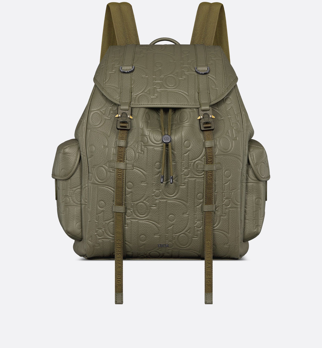 Hit The Road Backpack With Flap Khaki Dior Gravity Leather And Khaki Grained Calfskin