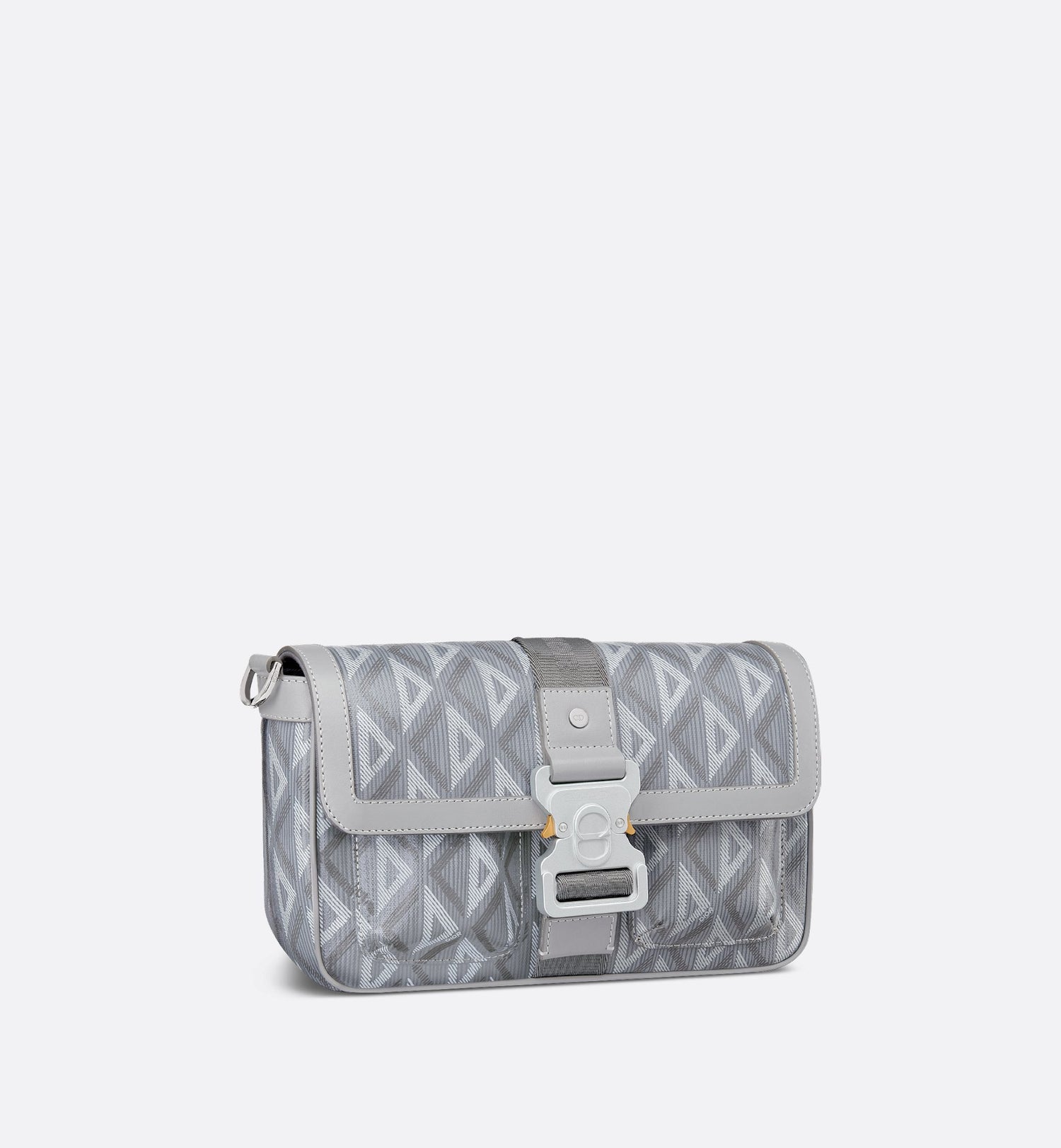 Hit The Road Bag With Strap Dior Gray Coated Cotton Canvas With Cd Diamond Print