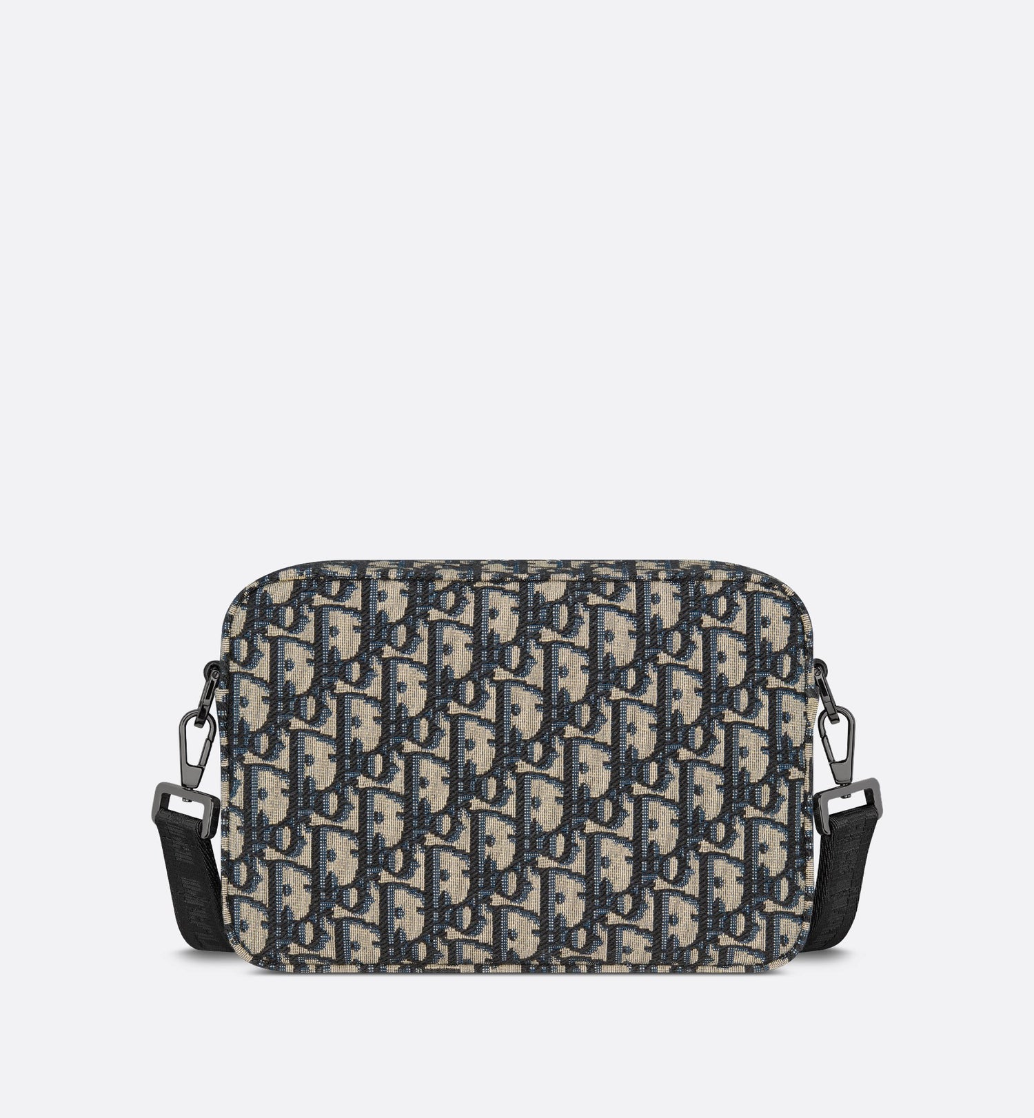 Safari Bag With Strap Beige And Black Dior Oblique Jacquard