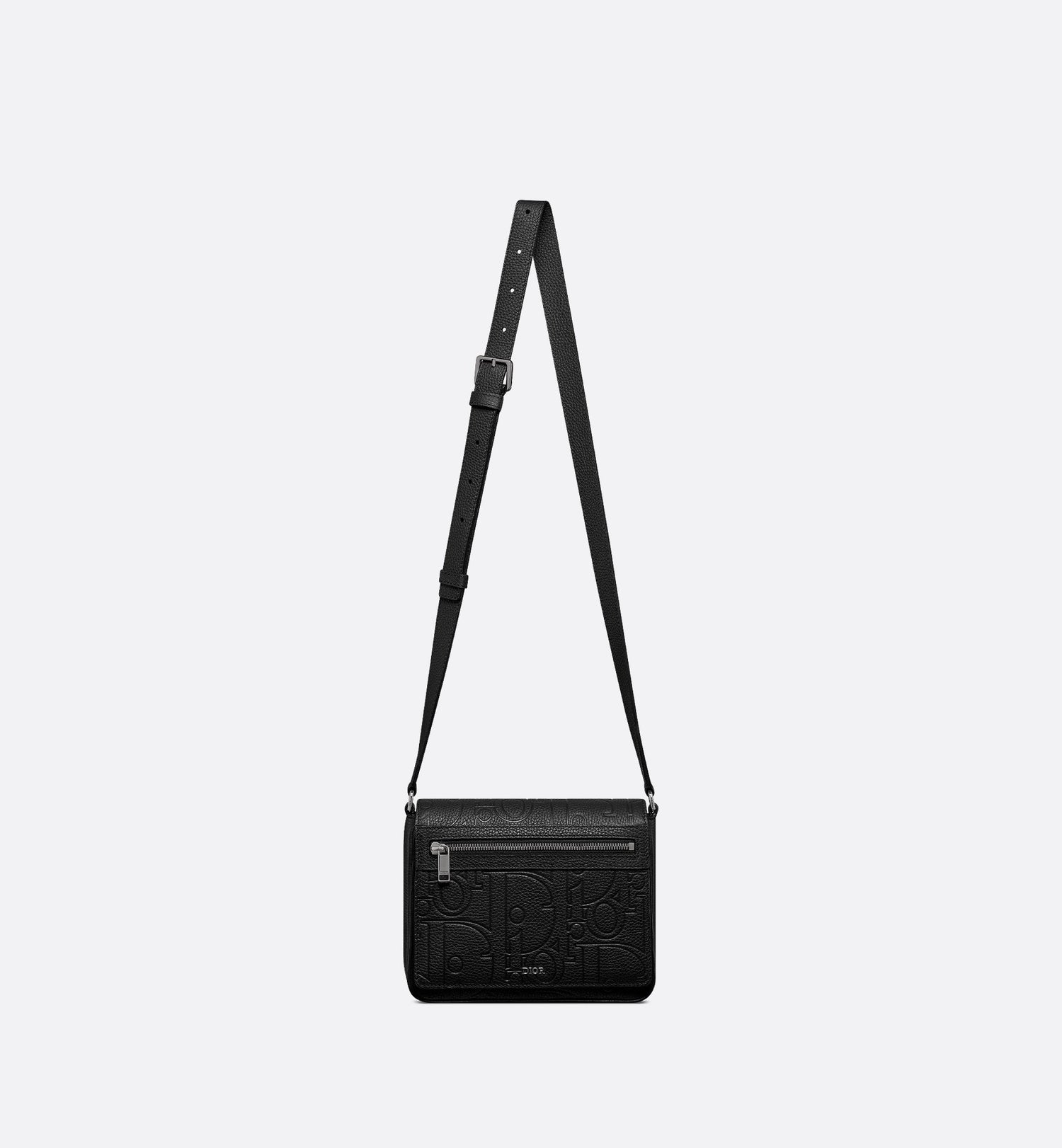 Messenger Bag With Flap Black Dior Gravity Leather And Black Grained Calfskin