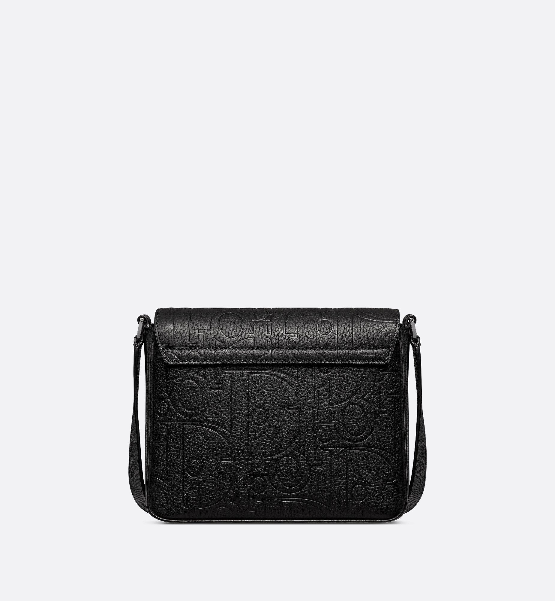 Messenger Bag With Flap Black Dior Gravity Leather And Black Grained Calfskin