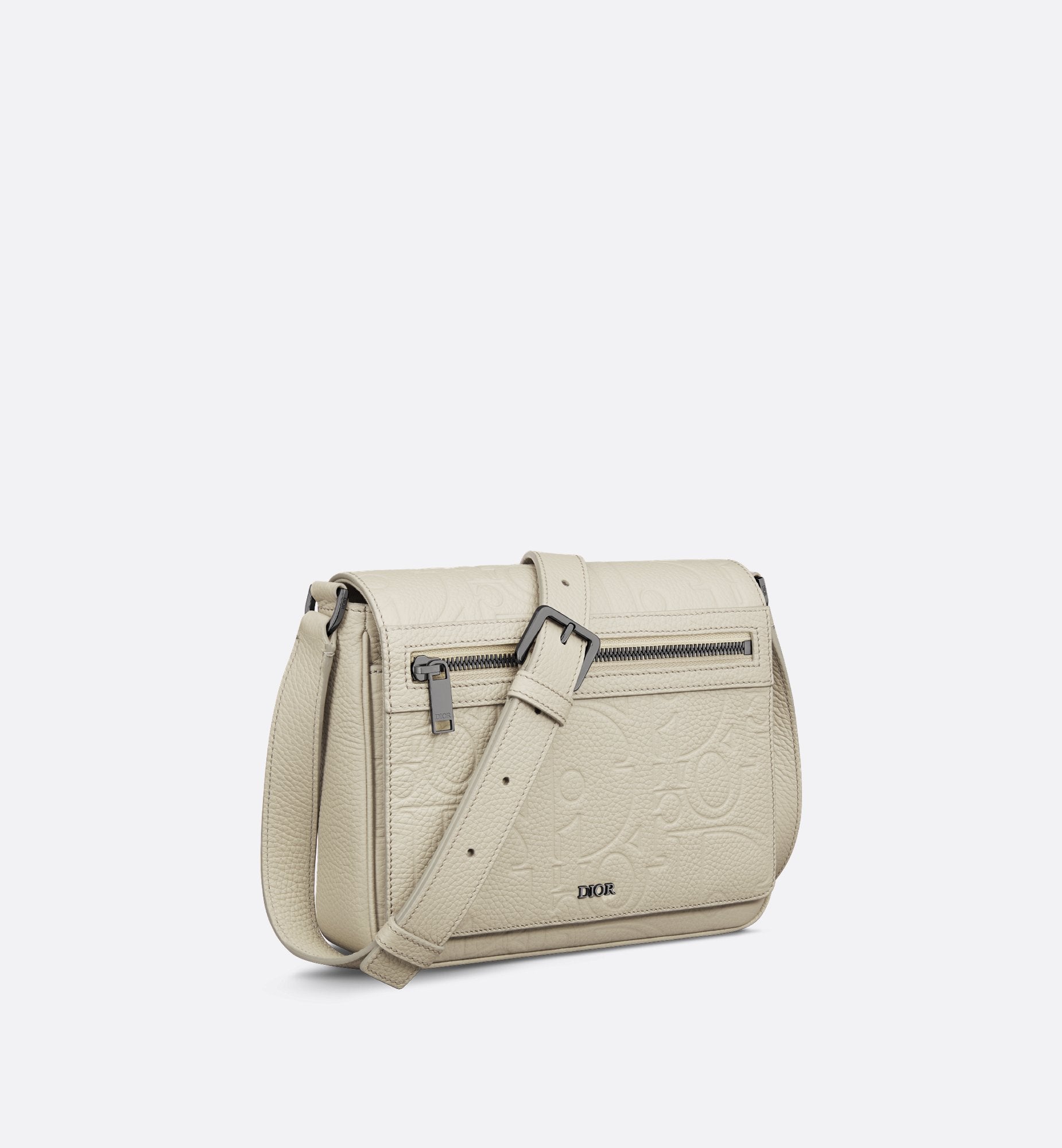 Messenger Bag With Flap Beige Dior Gravity Leather And Beige Grained Calfskin