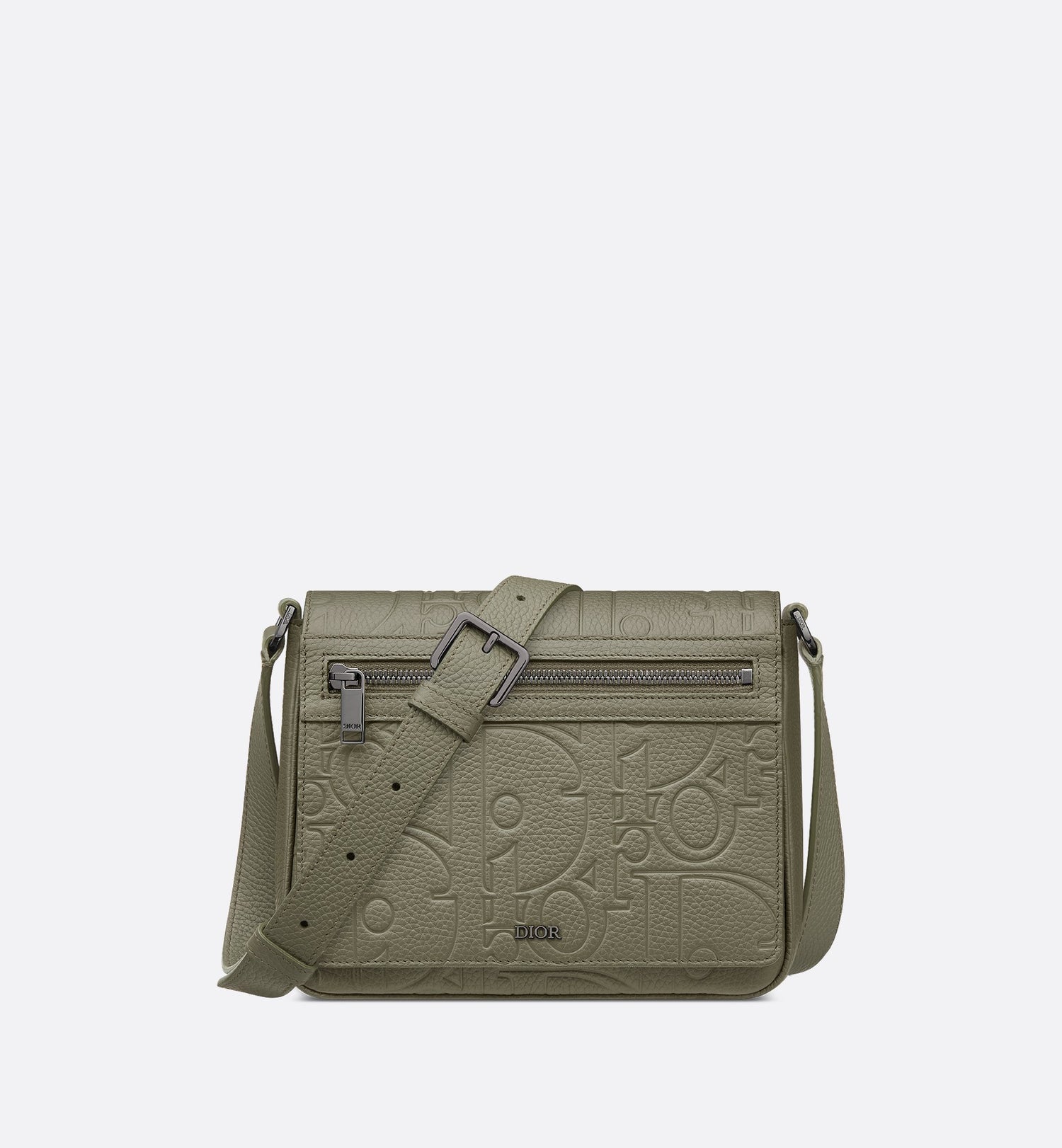 Messenger Bag With Flap Khaki Dior Gravity Leather And Khaki Grained Calfskin