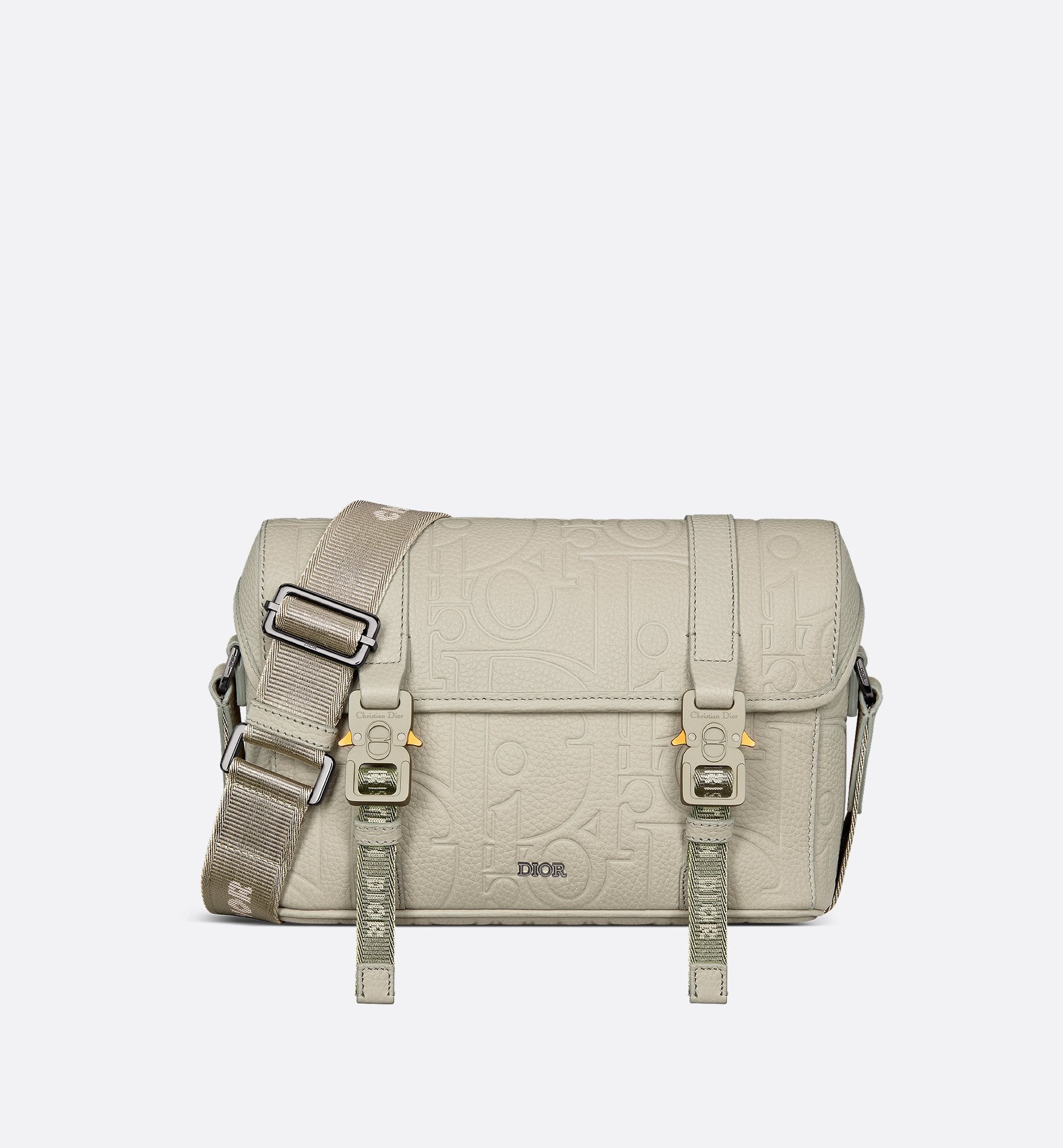 Hit The Road Messenger Bag With Flap Beige Dior Gravity Leather And Beige Grained Calfskin