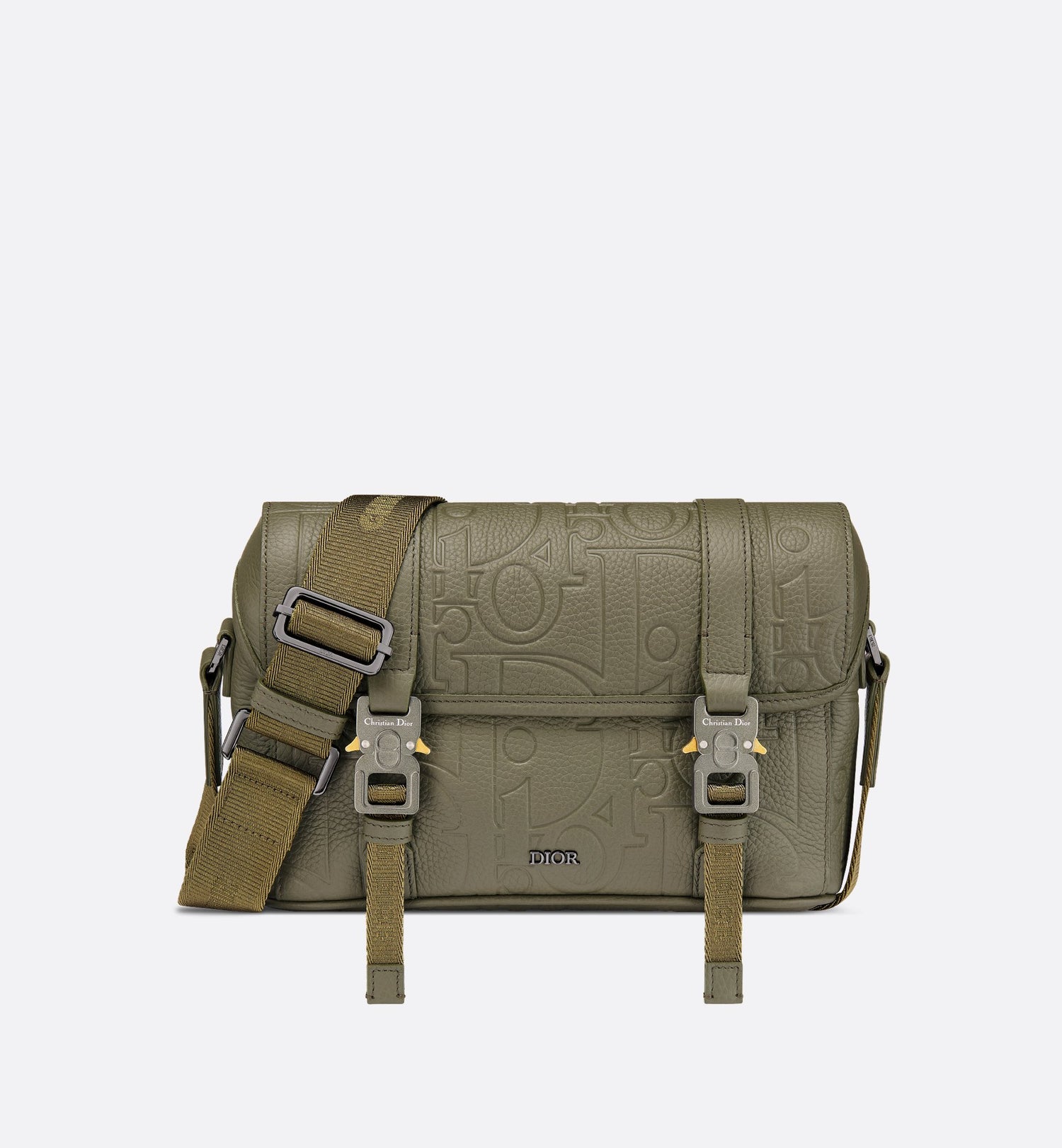 Hit The Road Messenger Bag With Flap Khaki Dior Gravity Leather And Khaki Grained Calfskin