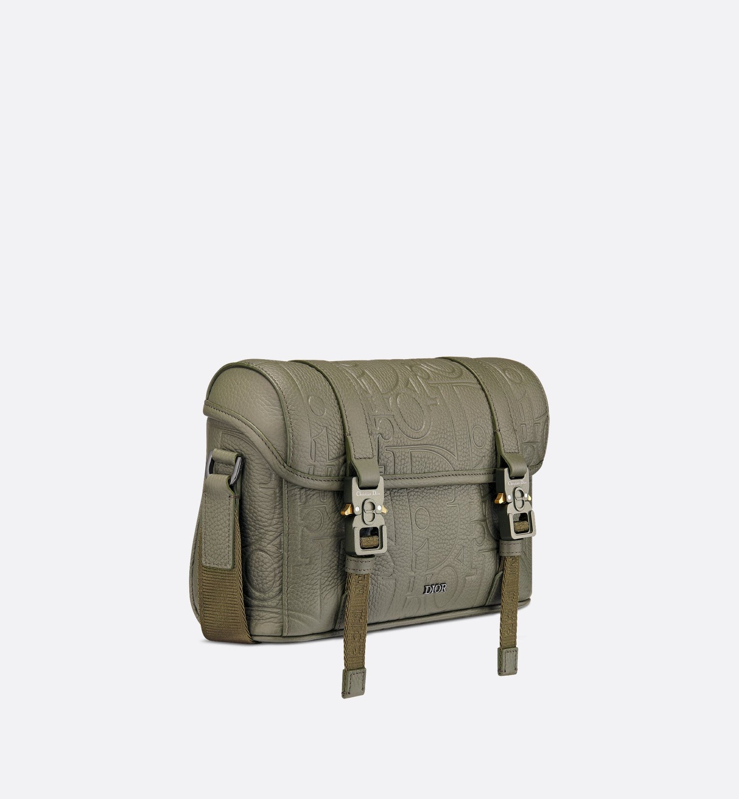 Hit The Road Messenger Bag With Flap Khaki Dior Gravity Leather And Khaki Grained Calfskin