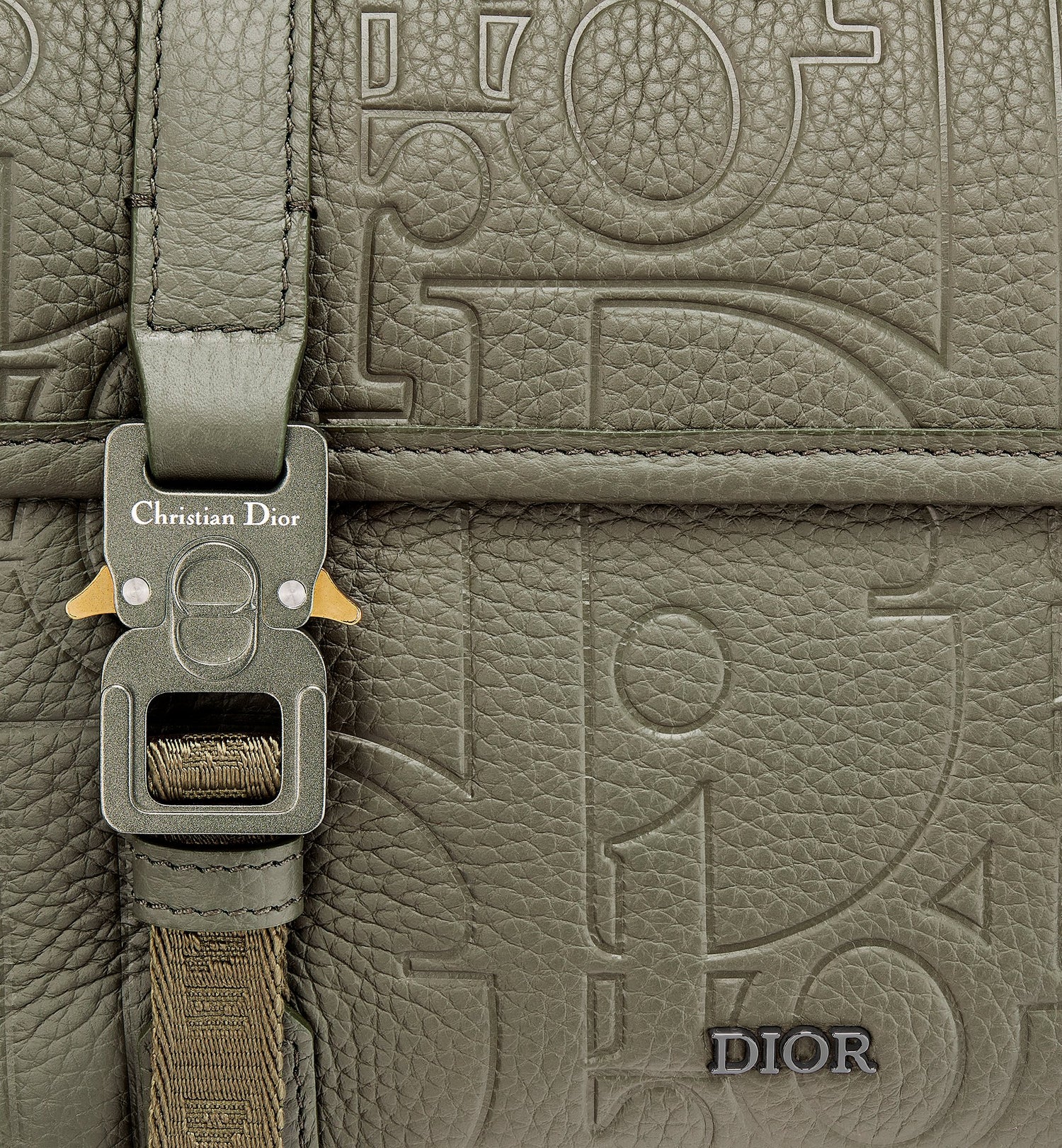 Hit The Road Messenger Bag With Flap Khaki Dior Gravity Leather And Khaki Grained Calfskin