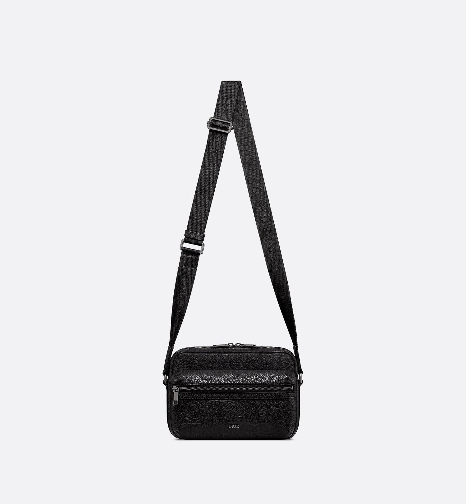 Rider 2.0 Zipped Messenger Bag Black Dior Gravity Leather And Black Grained Calfskin