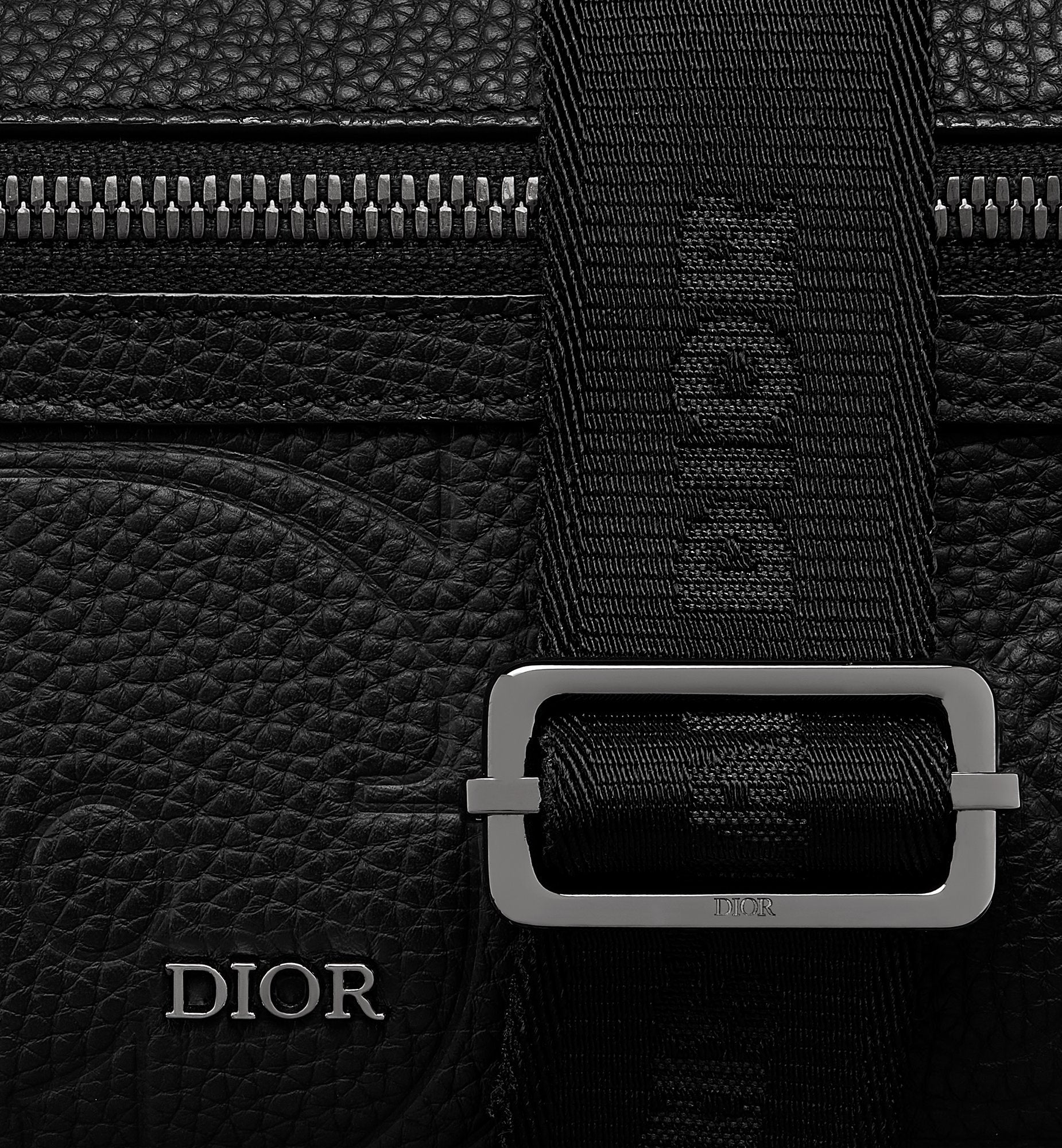 Rider 2.0 Zipped Messenger Bag Black Dior Gravity Leather And Black Grained Calfskin