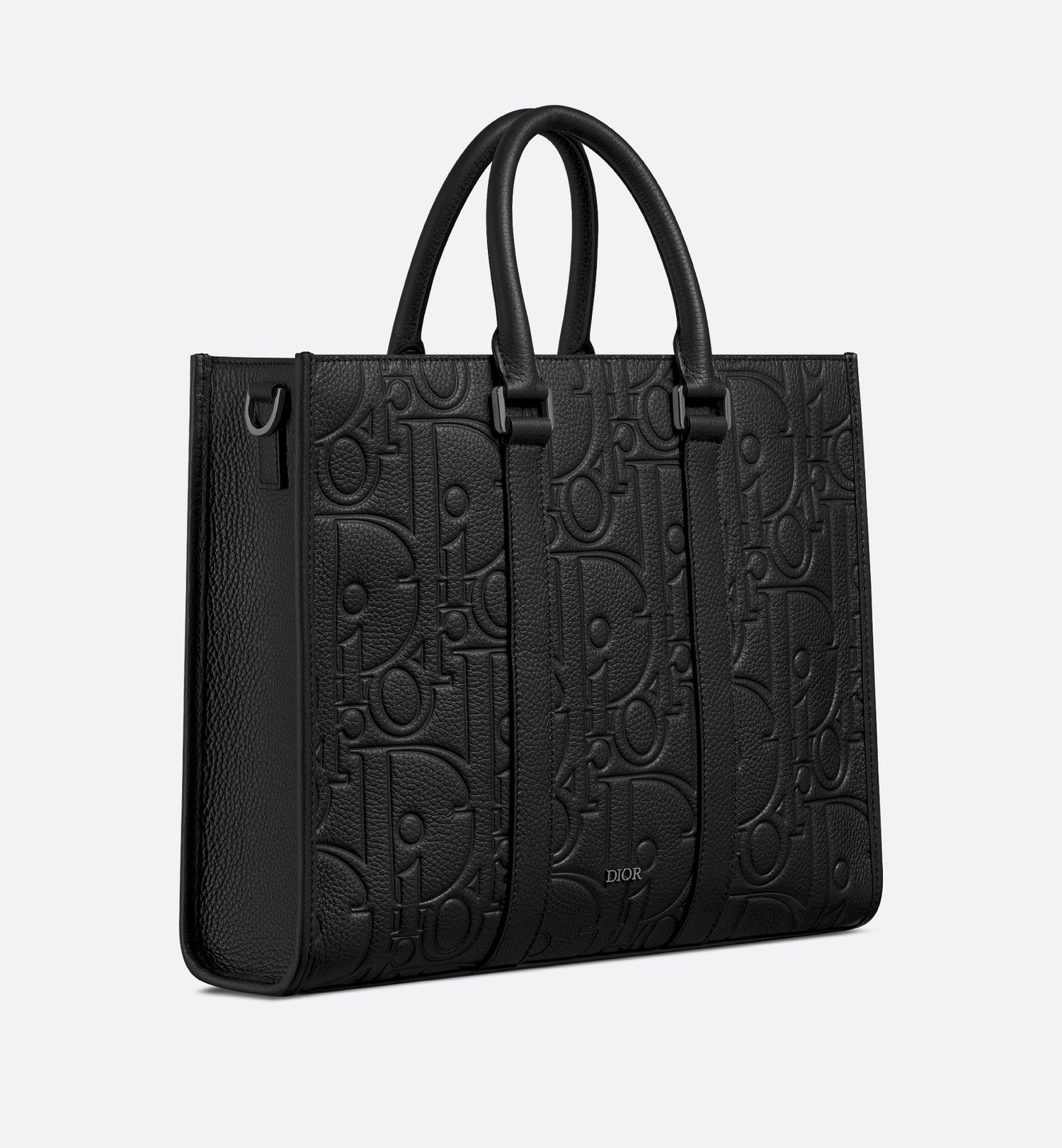 Medium East-West Tote Bag Black Dior Gravity Leather And Black Grained Calfskin