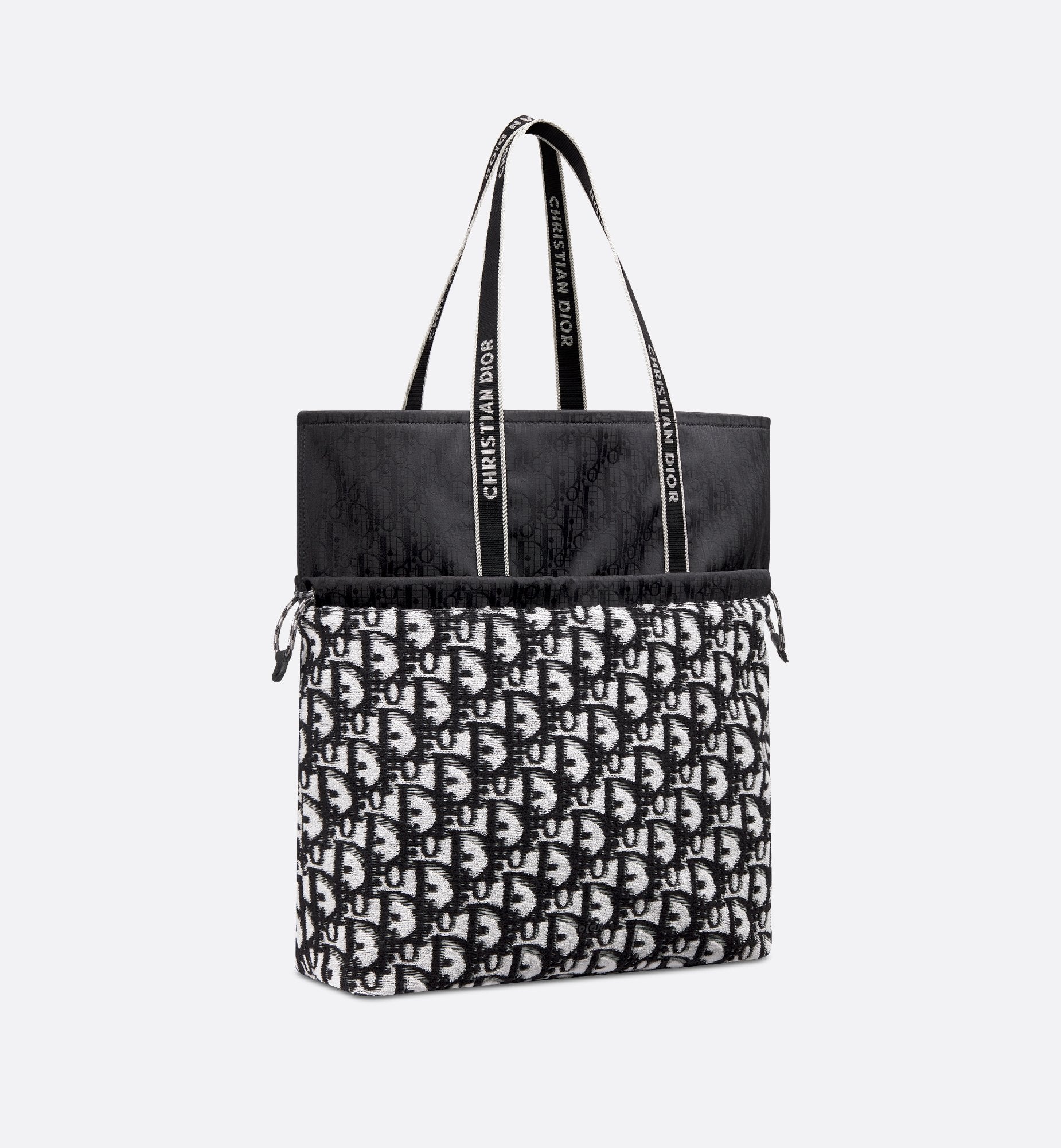 Reversible Tote Black Dior Oblique Terry Cotton And Black Dior Oblique Technical Nylon