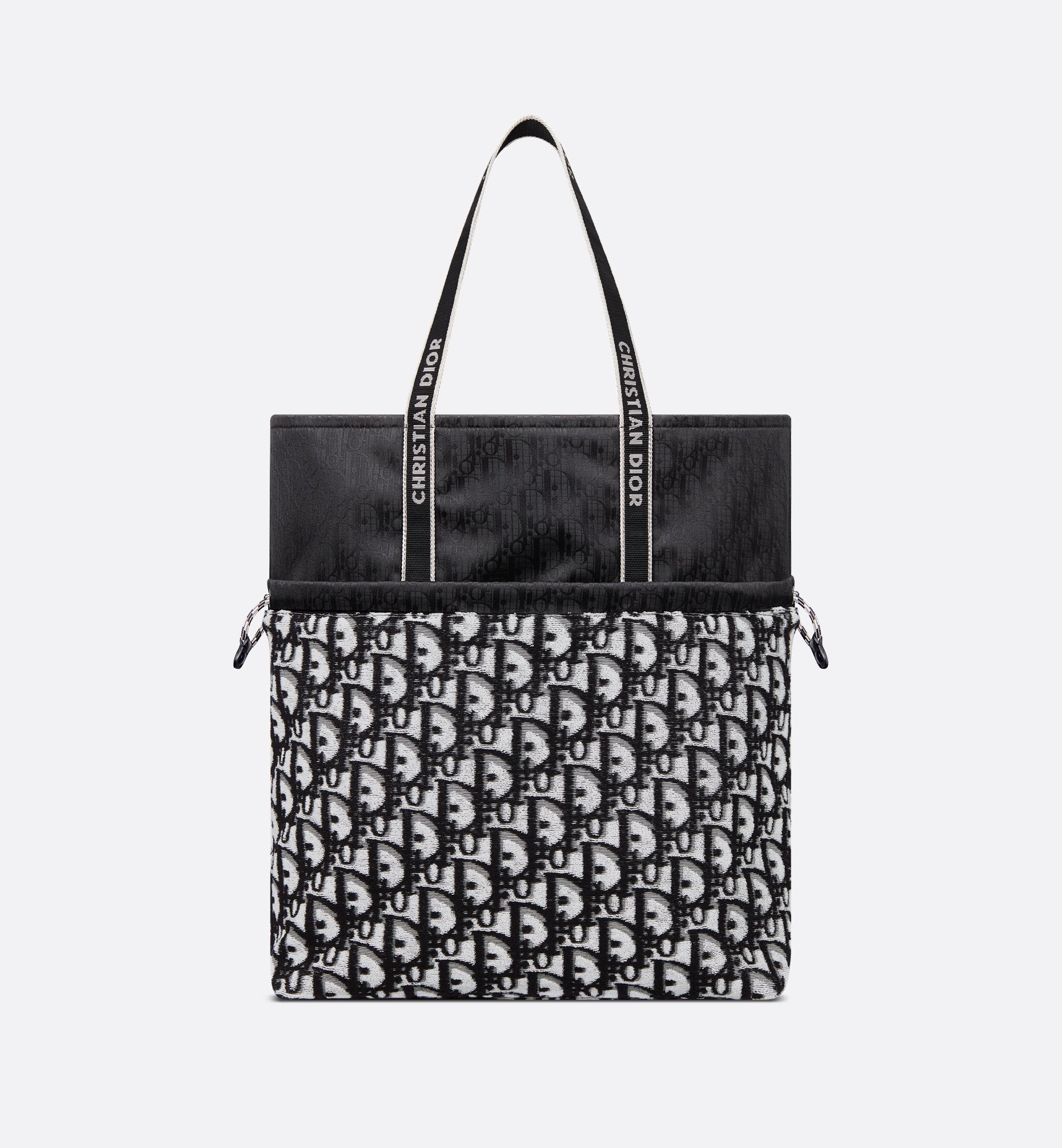 Reversible Tote Black Dior Oblique Terry Cotton And Black Dior Oblique Technical Nylon