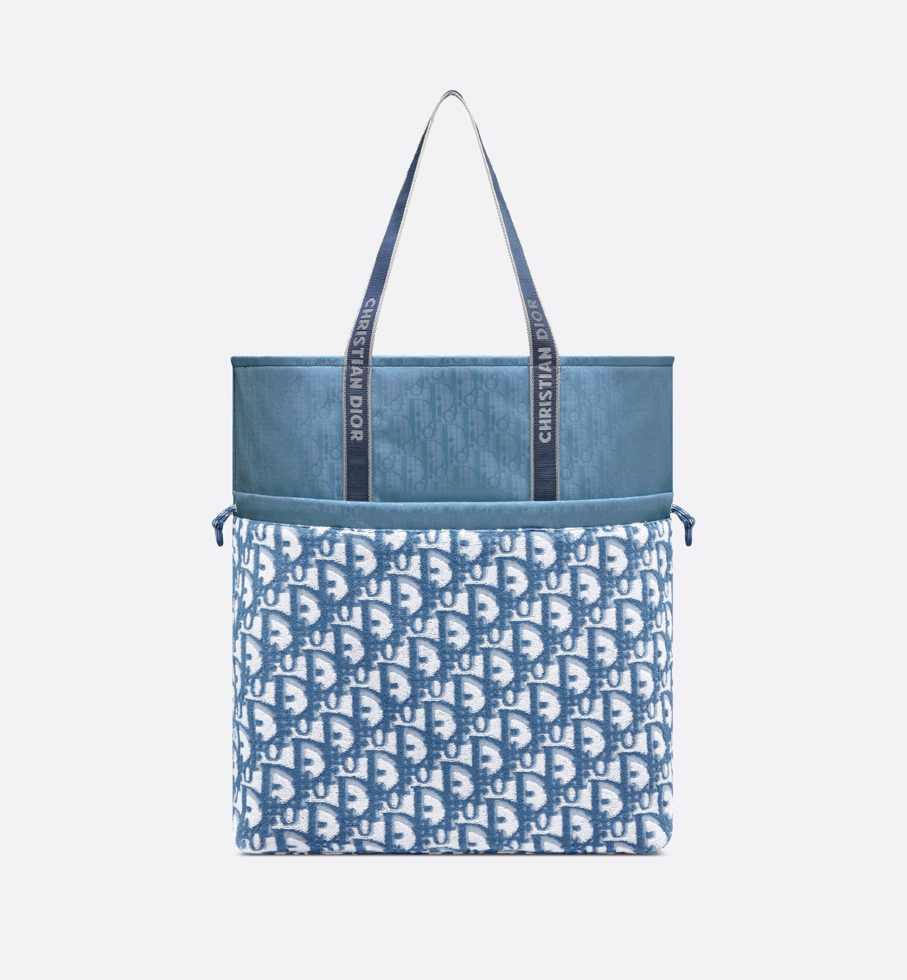 Reversible Tote Blue Dior Oblique Terry Cotton And Blue Dior Oblique Technical Nylon