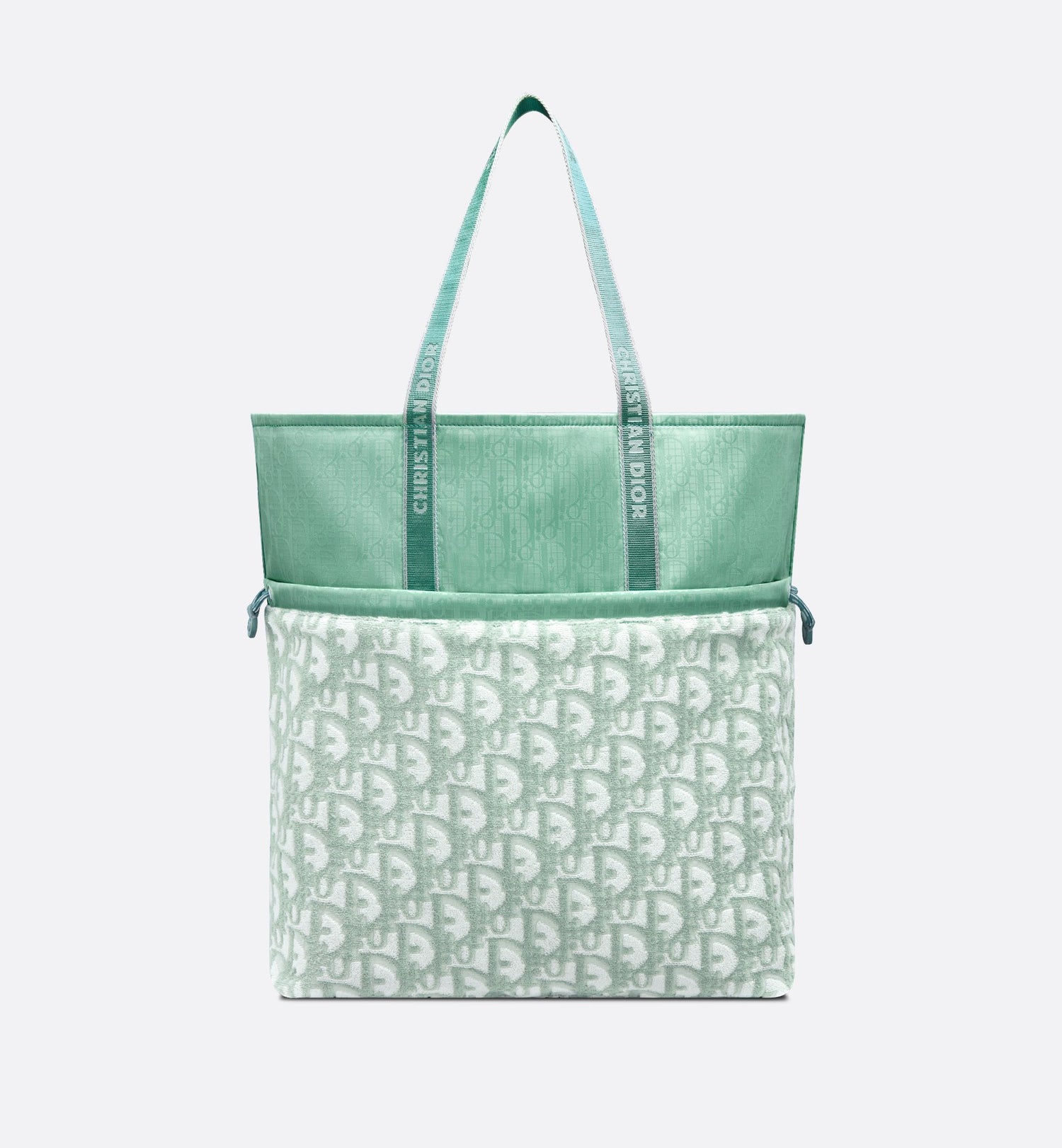 Reversible Tote Light Green Dior Oblique Terry Cotton And Light Green Dior Oblique Technical Nylon