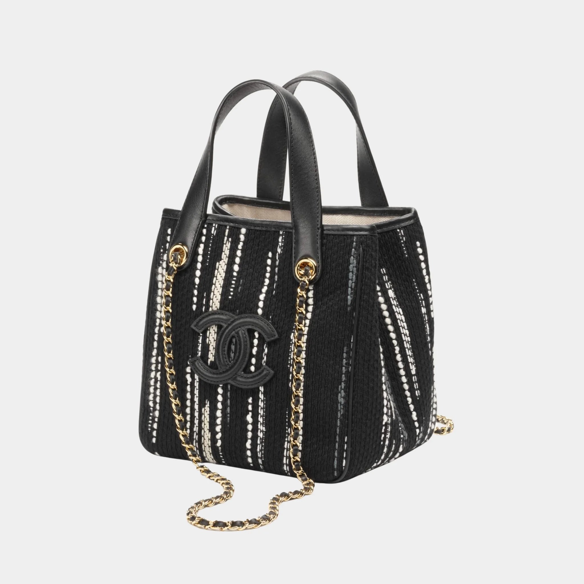 Mini Tote Canvas &amp; Gold-Tone Metal