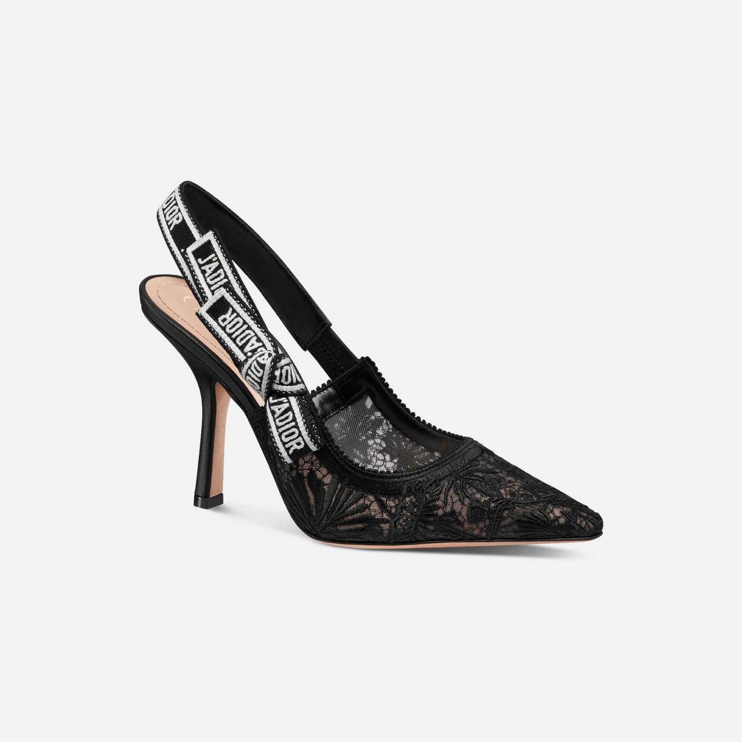 Dior JAdior Slingback Pump Transparent Mesh Black, front side