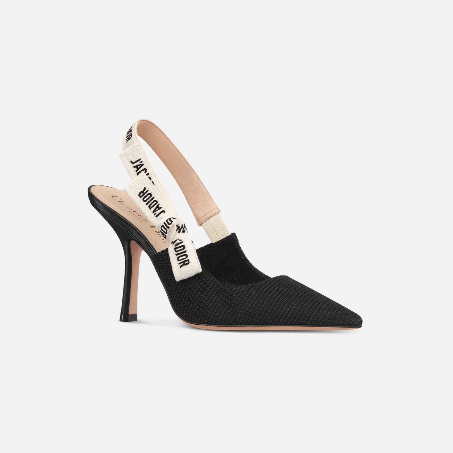 JAdior Slingback Pump Black Technical Fabric