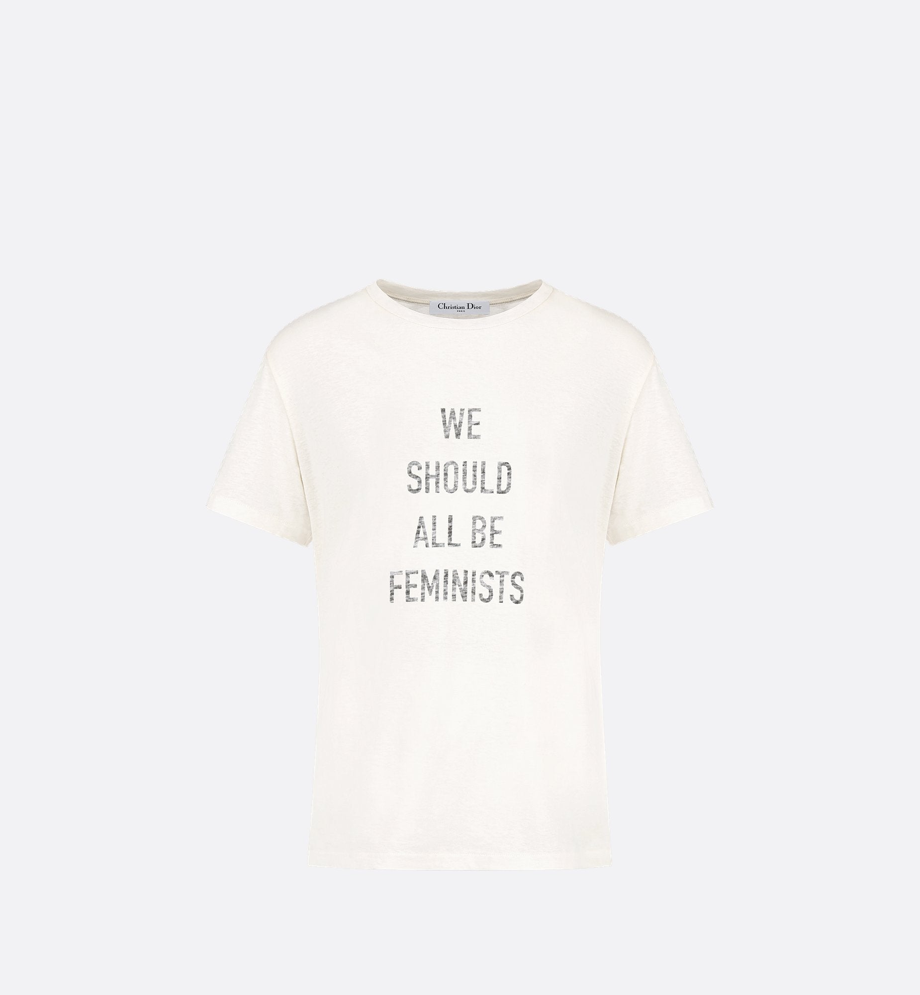 We Should All Be Feminists T Shirt White Cotton Jersey And Linen