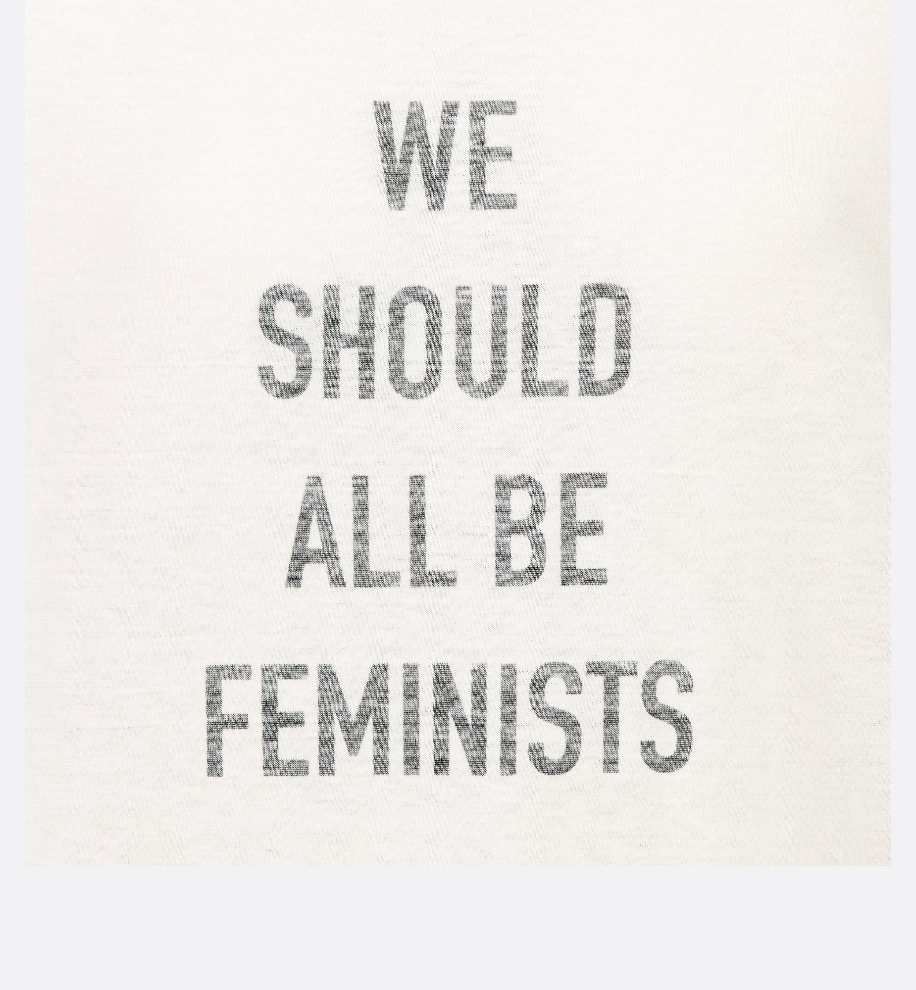 We Should All Be Feminists T Shirt White Cotton Jersey And Linen