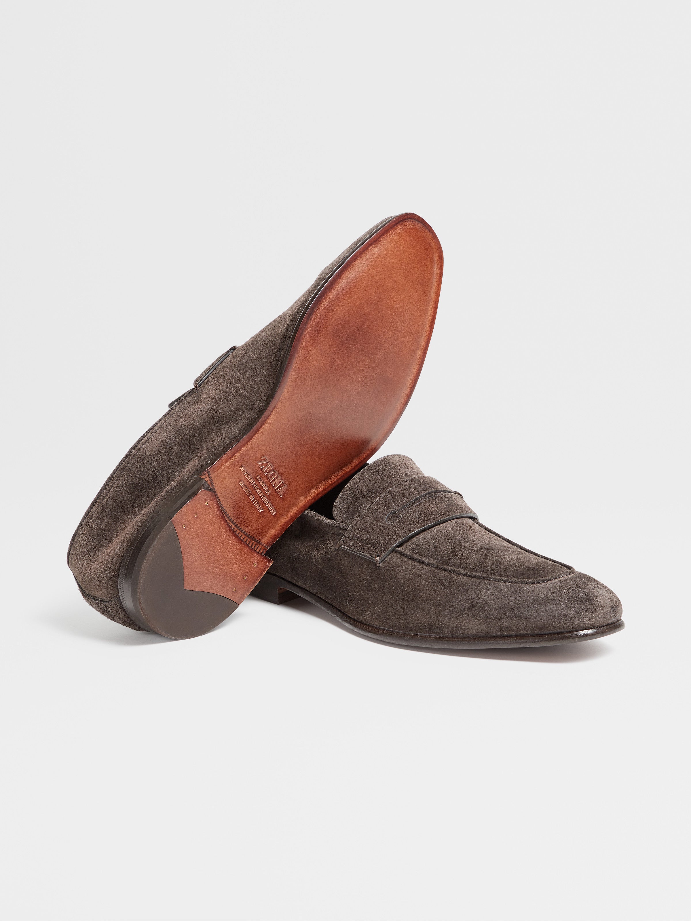 Brown Suede L Asola Loafers