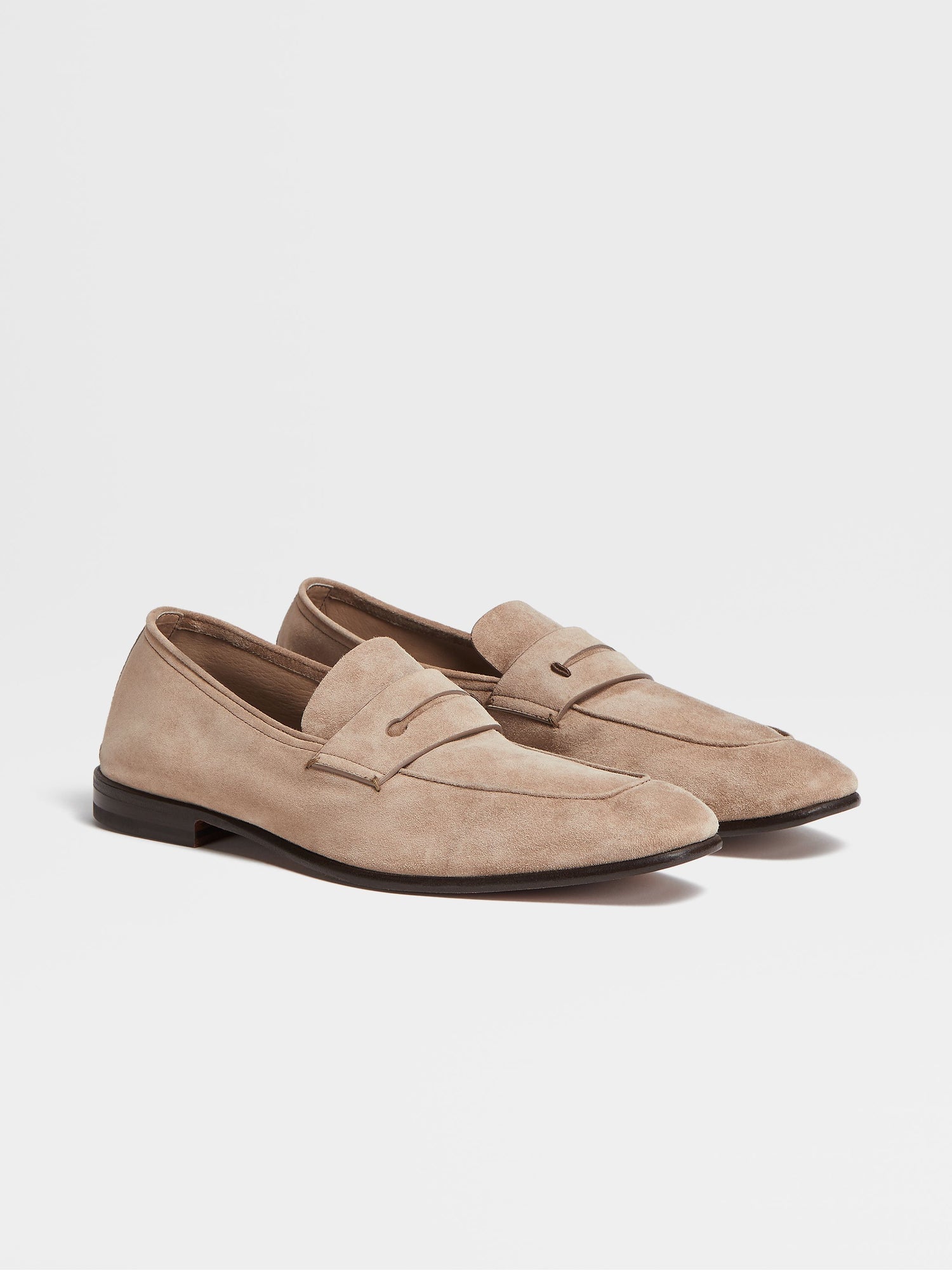 Beige Suede L Asola Loafers