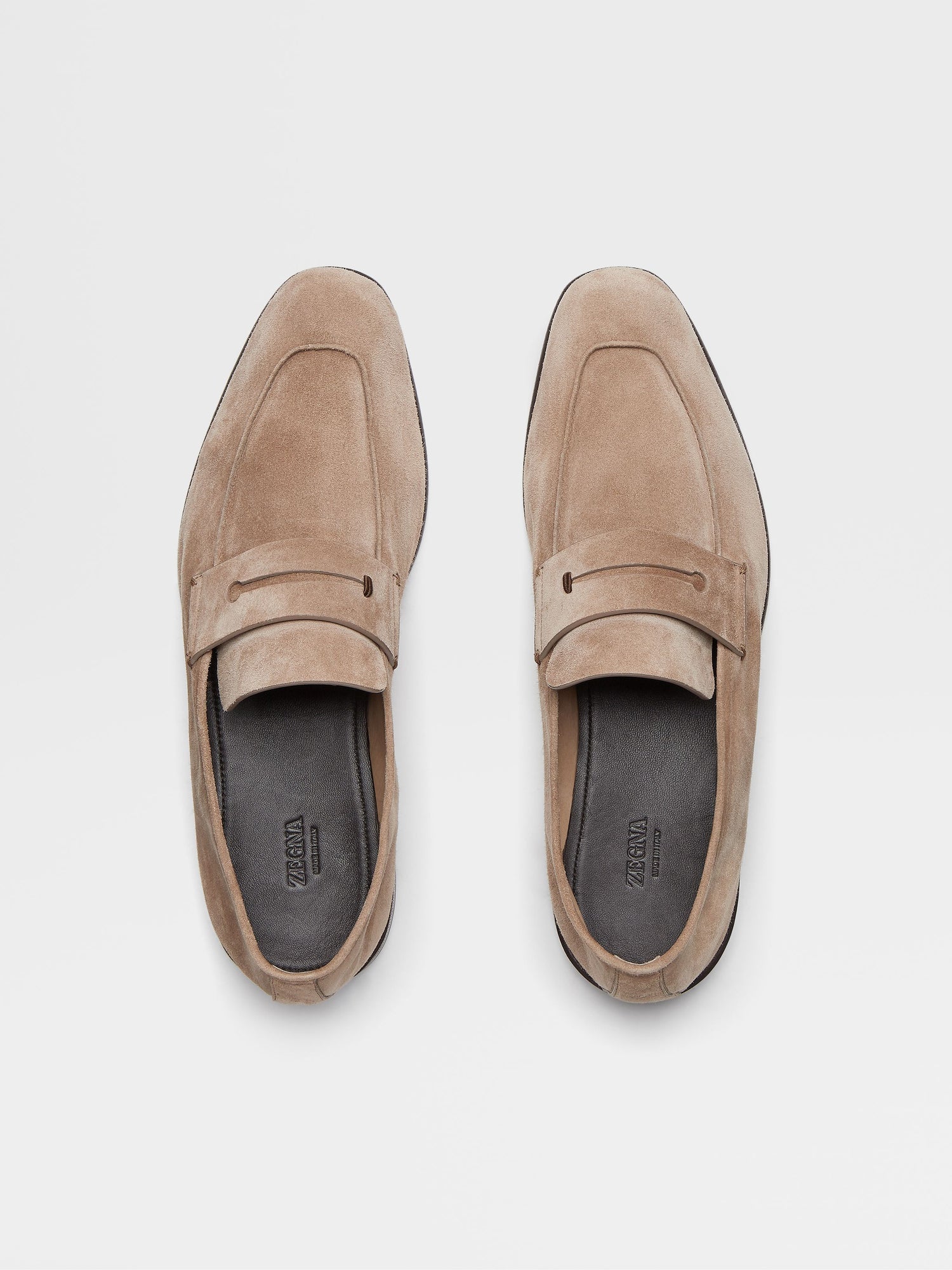 Beige Suede L Asola Loafers