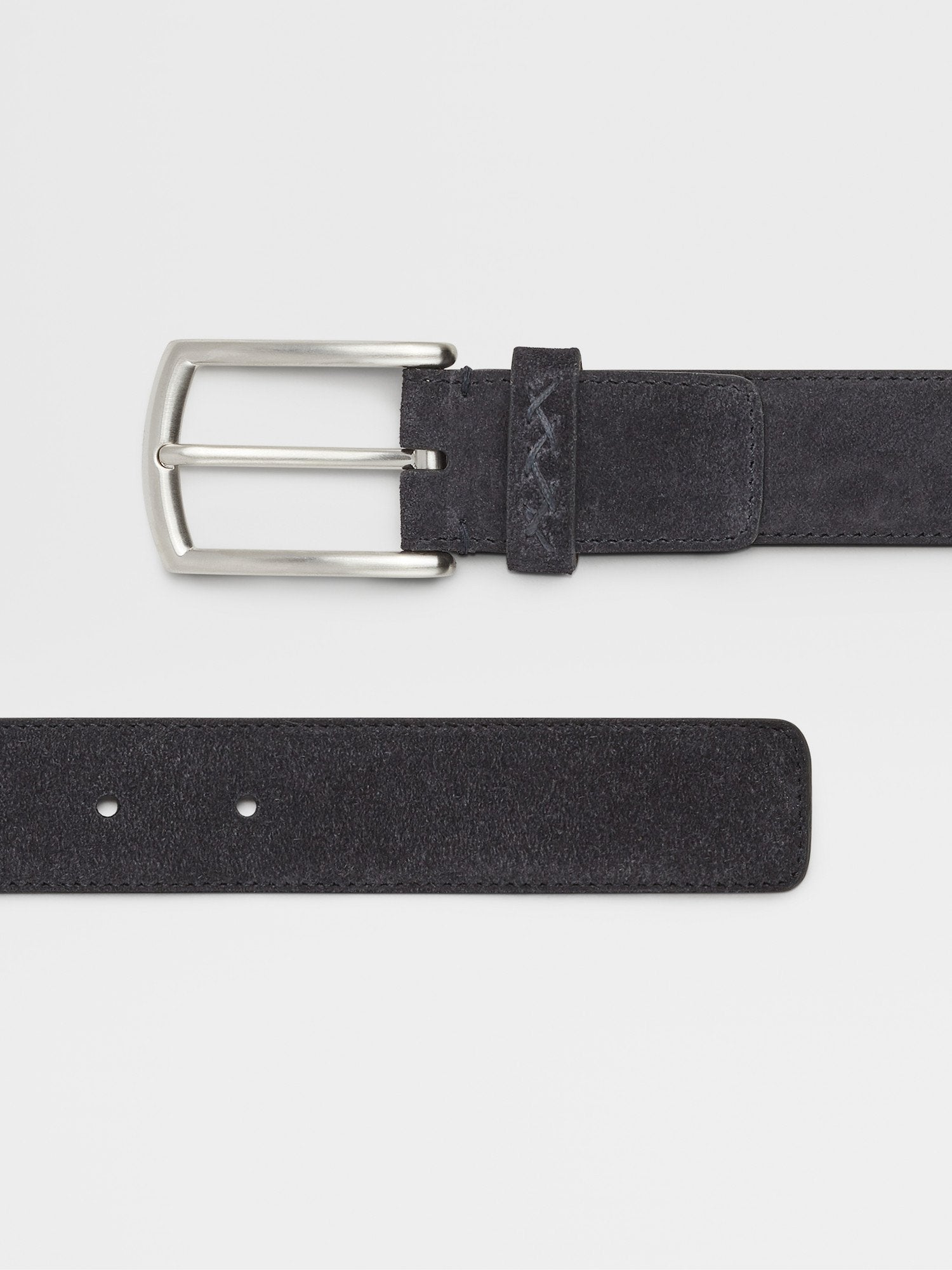 Navy Blue Suede Belt