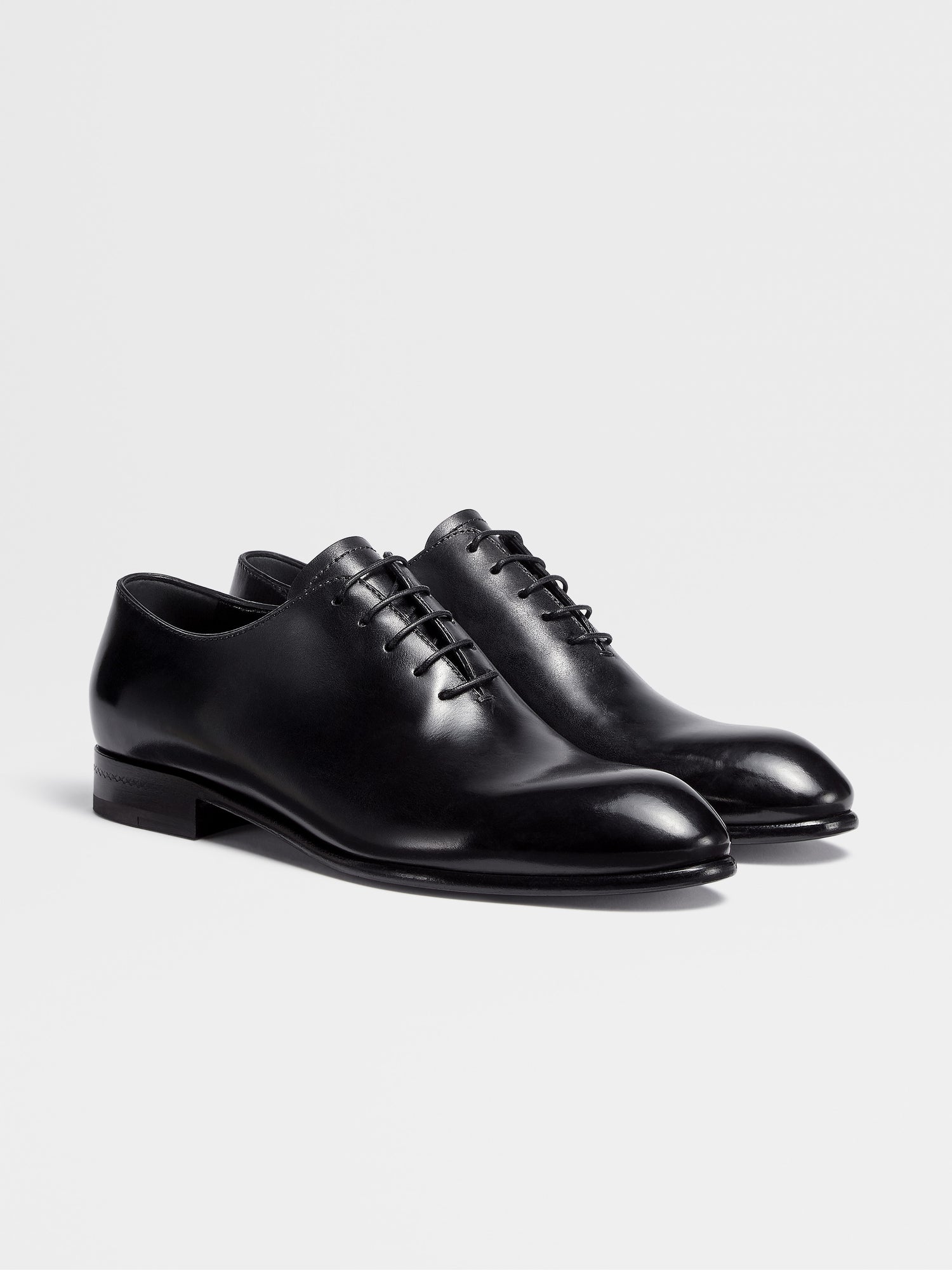 Black Hand buffed Leather Vienna Evening Wholecut Oxford