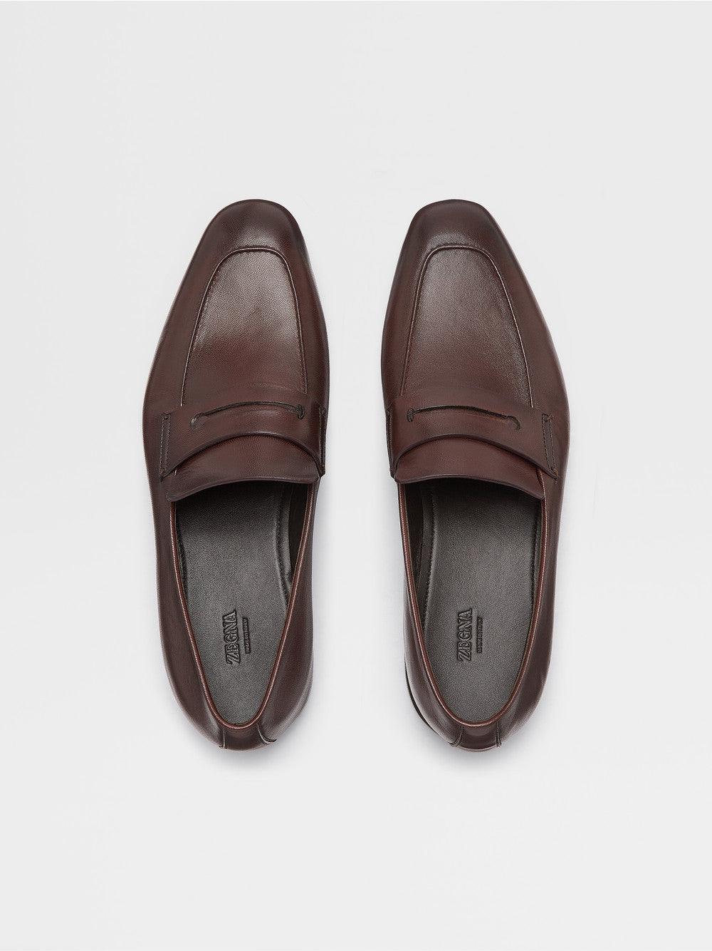 Dark Brown Leather L Asola Loafers