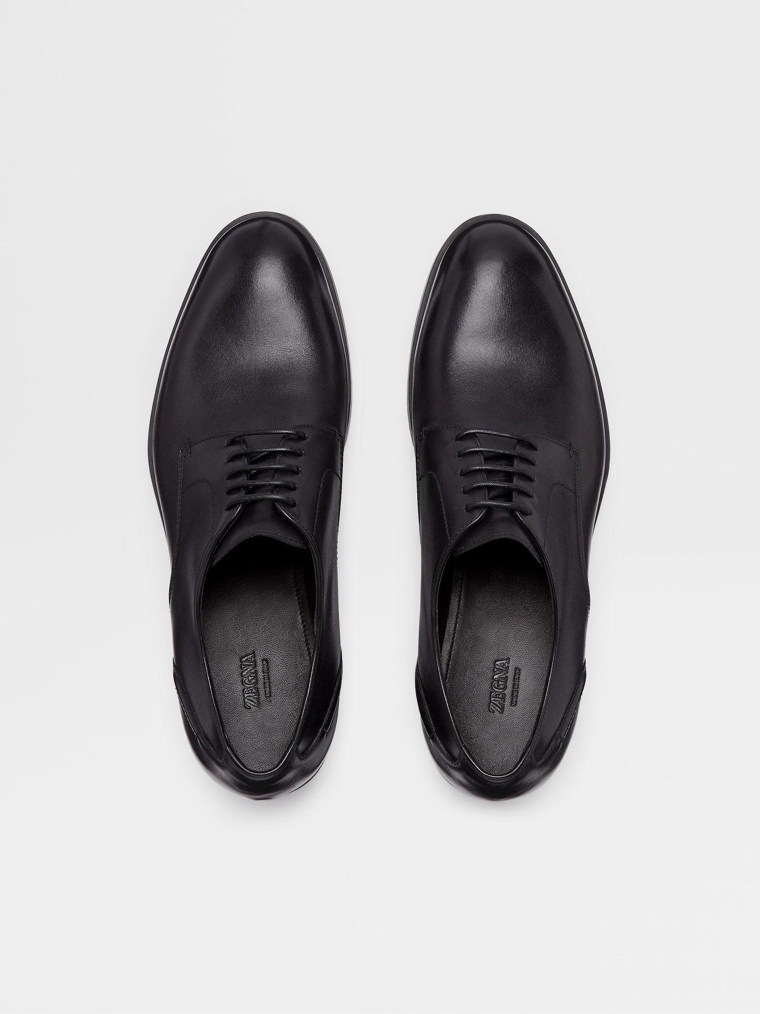 Black Hand-buffed Leather Siena Flex Derby Shoes