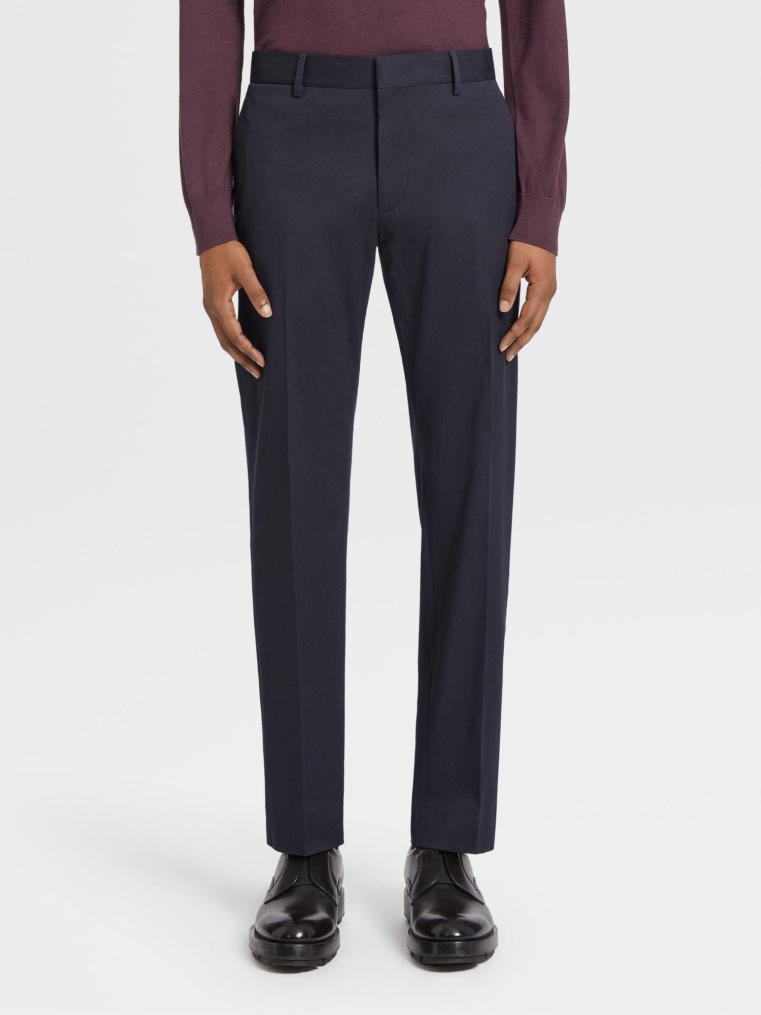 Navy Blue Cotton Pants