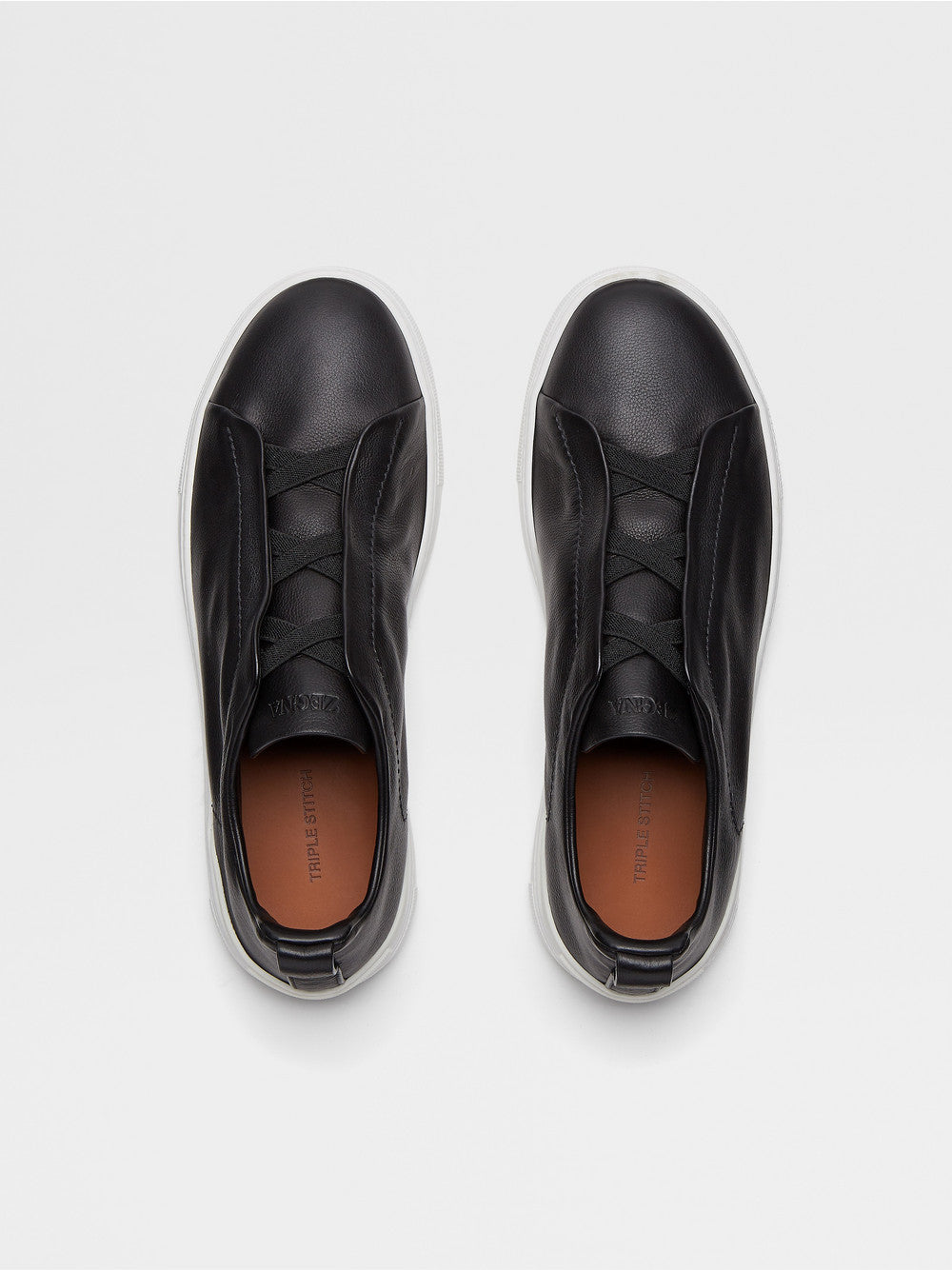 Black Secondskin Triple Stitch Sneakers