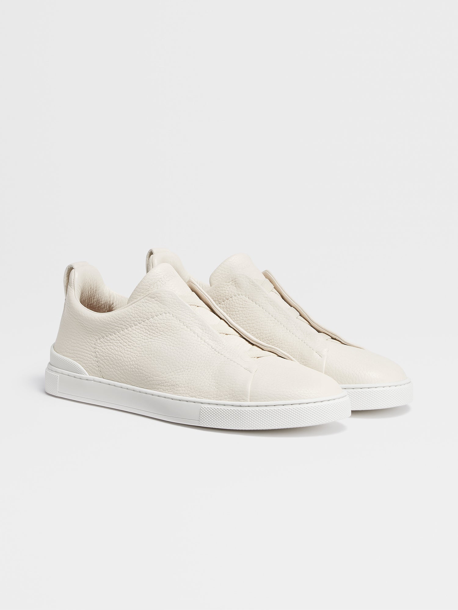 Off White Deerskin Triple Stitch Sneakers