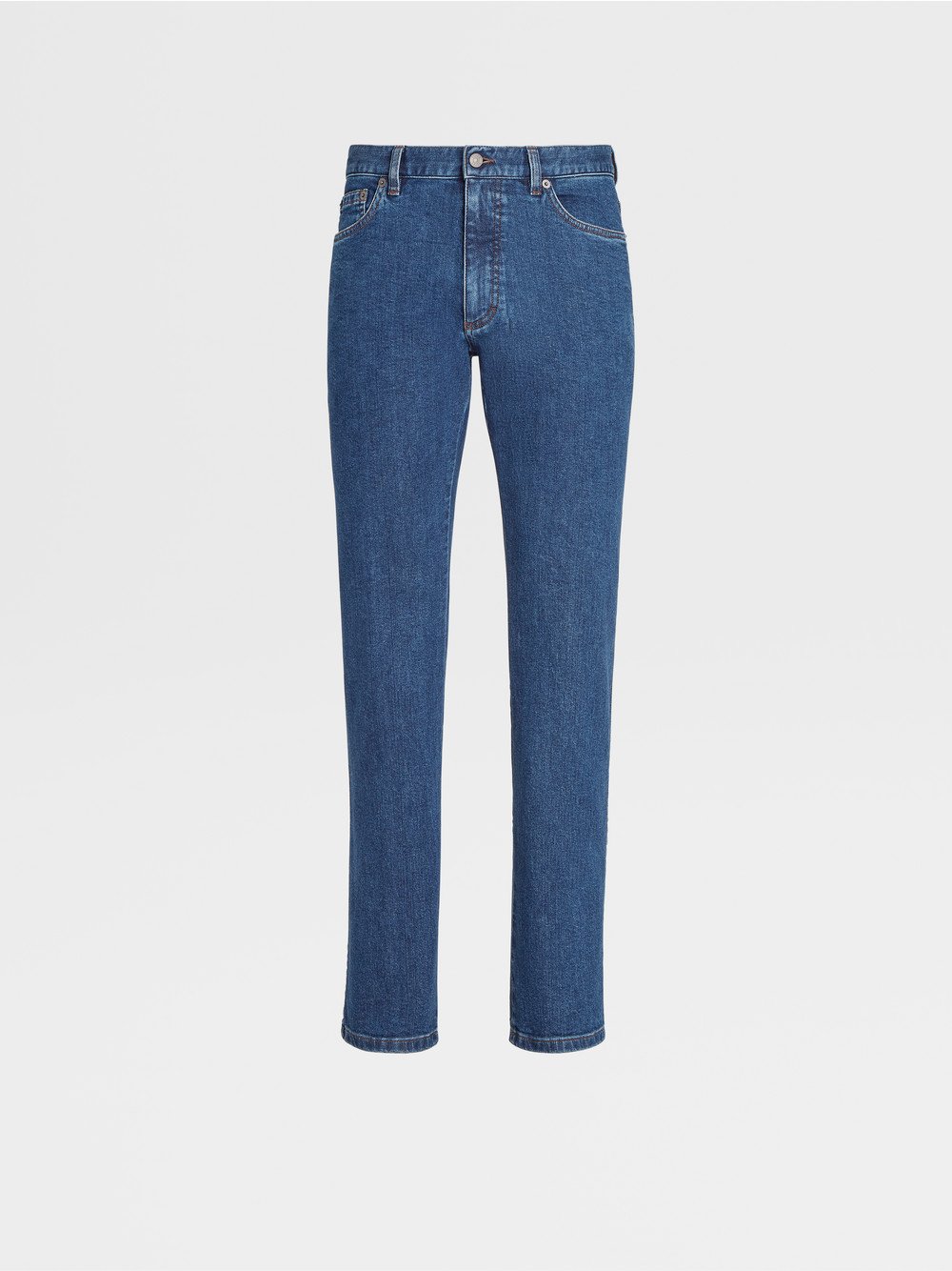 Blue Stone Washed Cotton Roccia Jeans