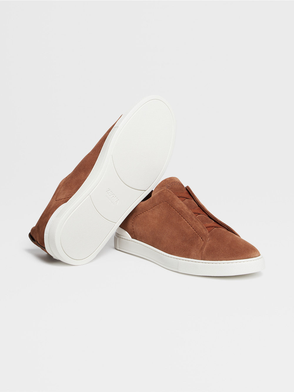 Tobacco Suede Triple Stitch Sneakers