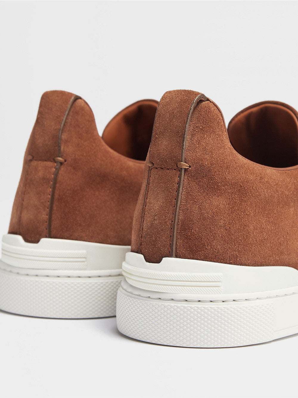 Tobacco Suede Triple Stitch Sneakers