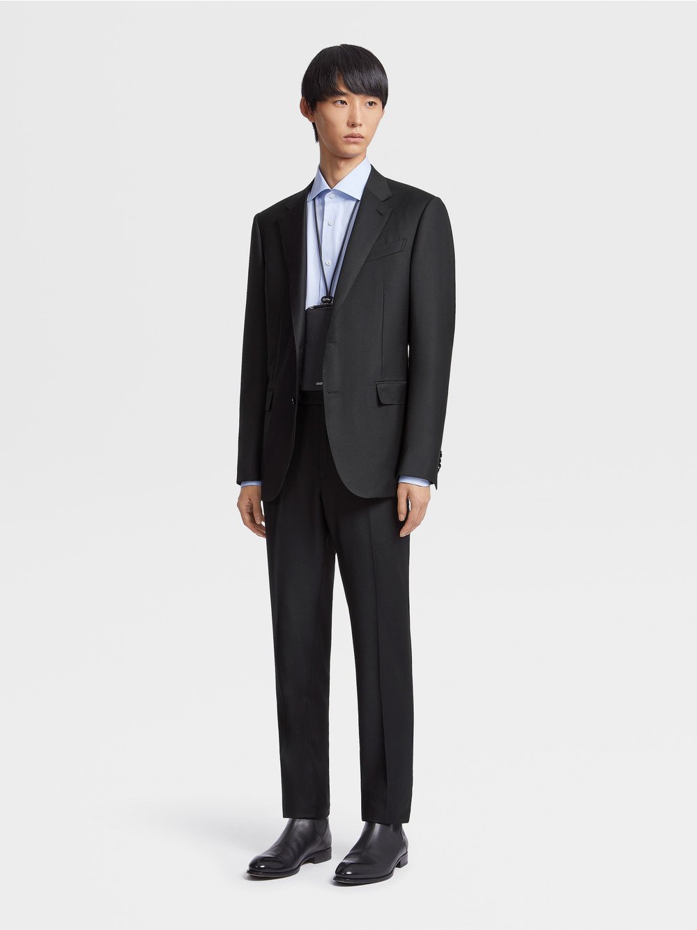 Black Trofeo Wool Suit