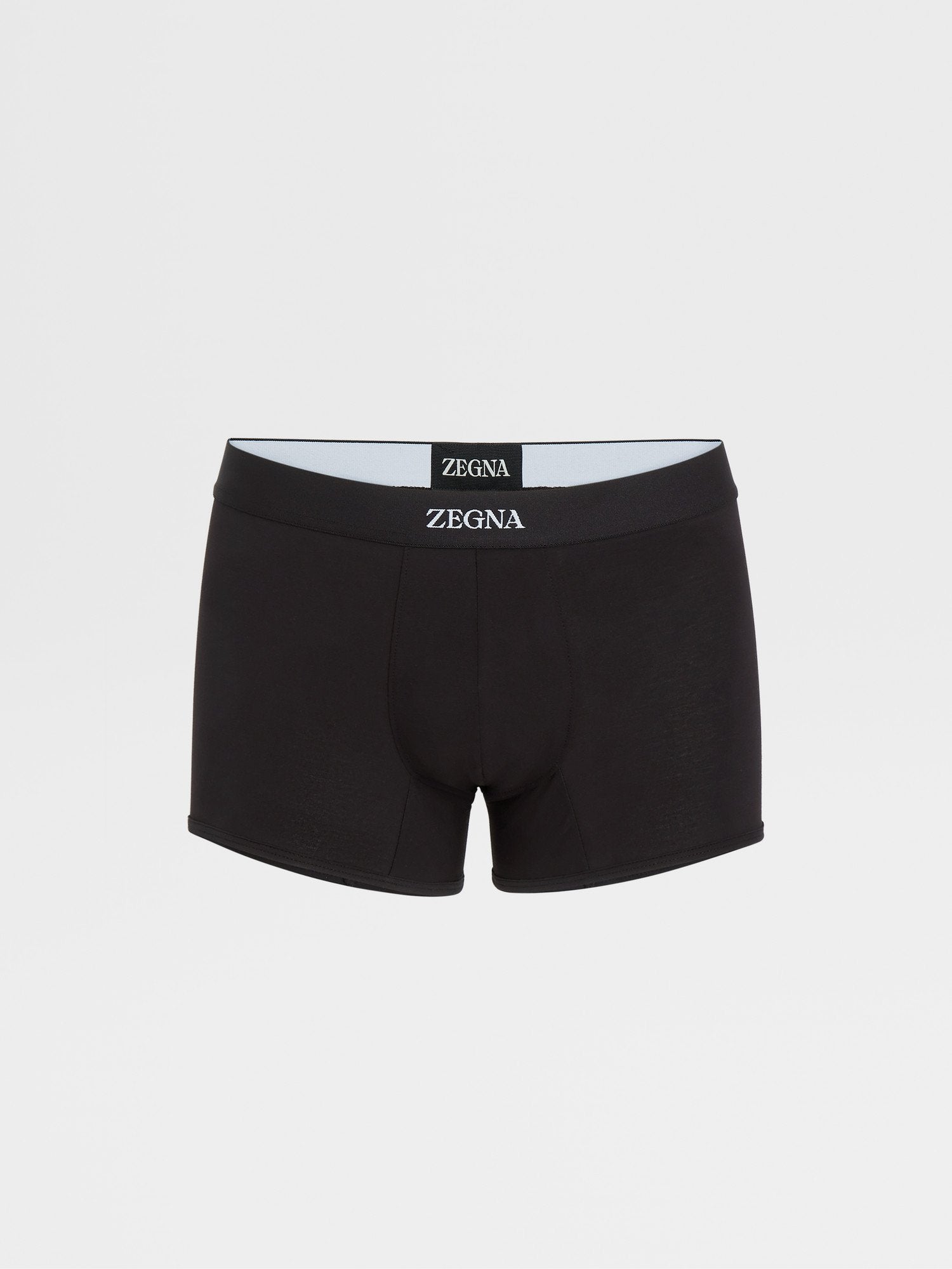 Black Stretch Cotton Midi Brief