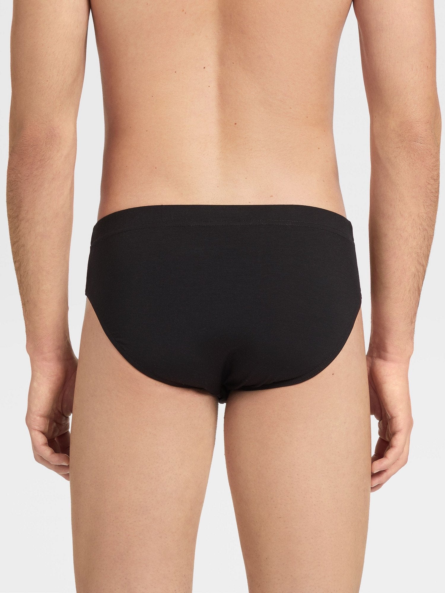 Black Stretch Modal Midi Brief