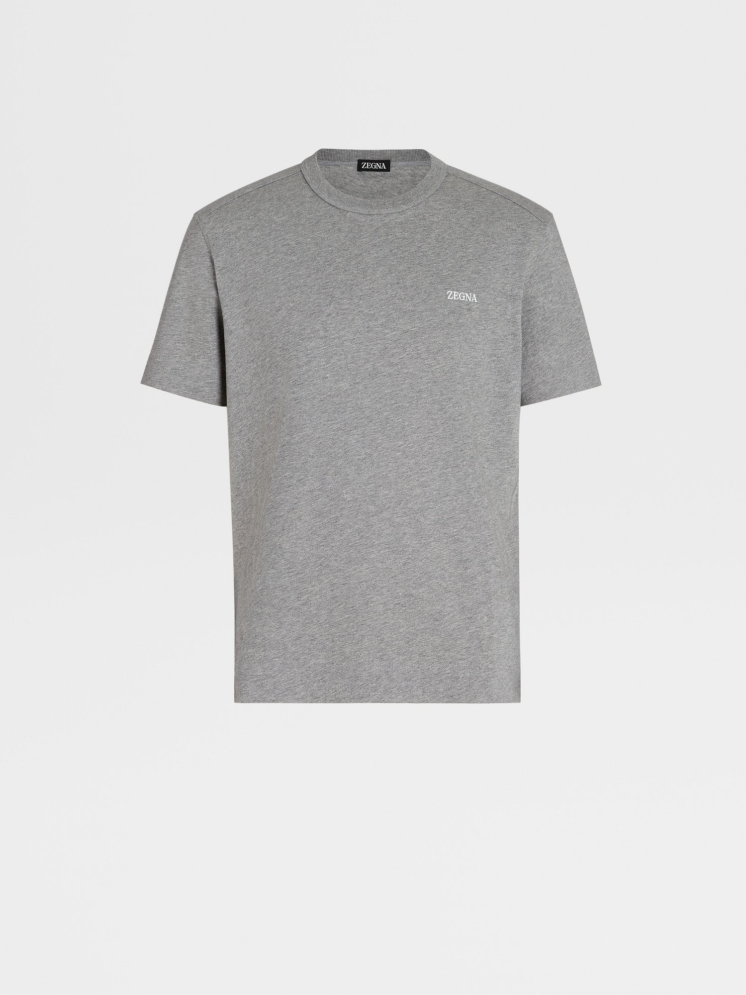 Grey Mélange Cotton T Shirt