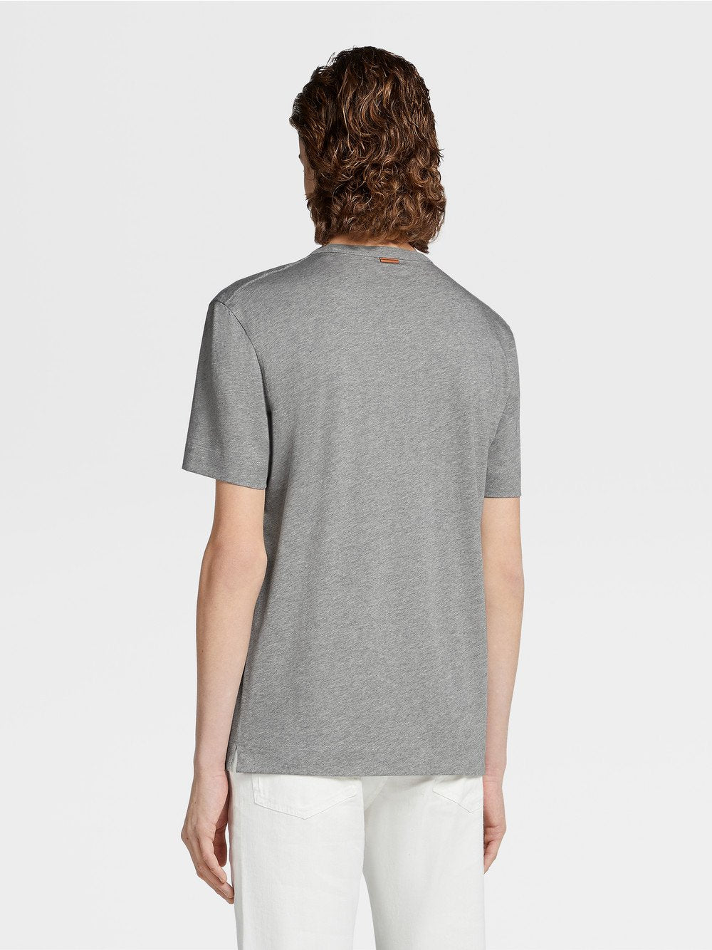 Grey Mélange Cotton T Shirt