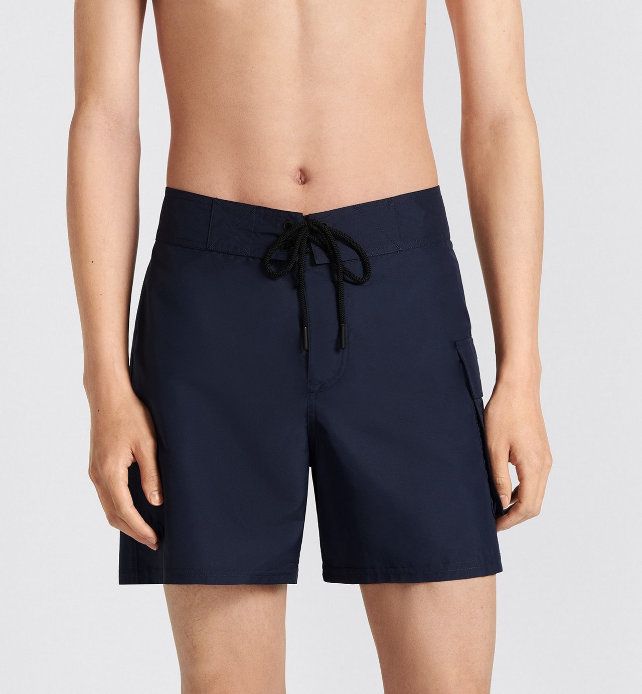 Swim Shorts Navy Blue Technical Fabric