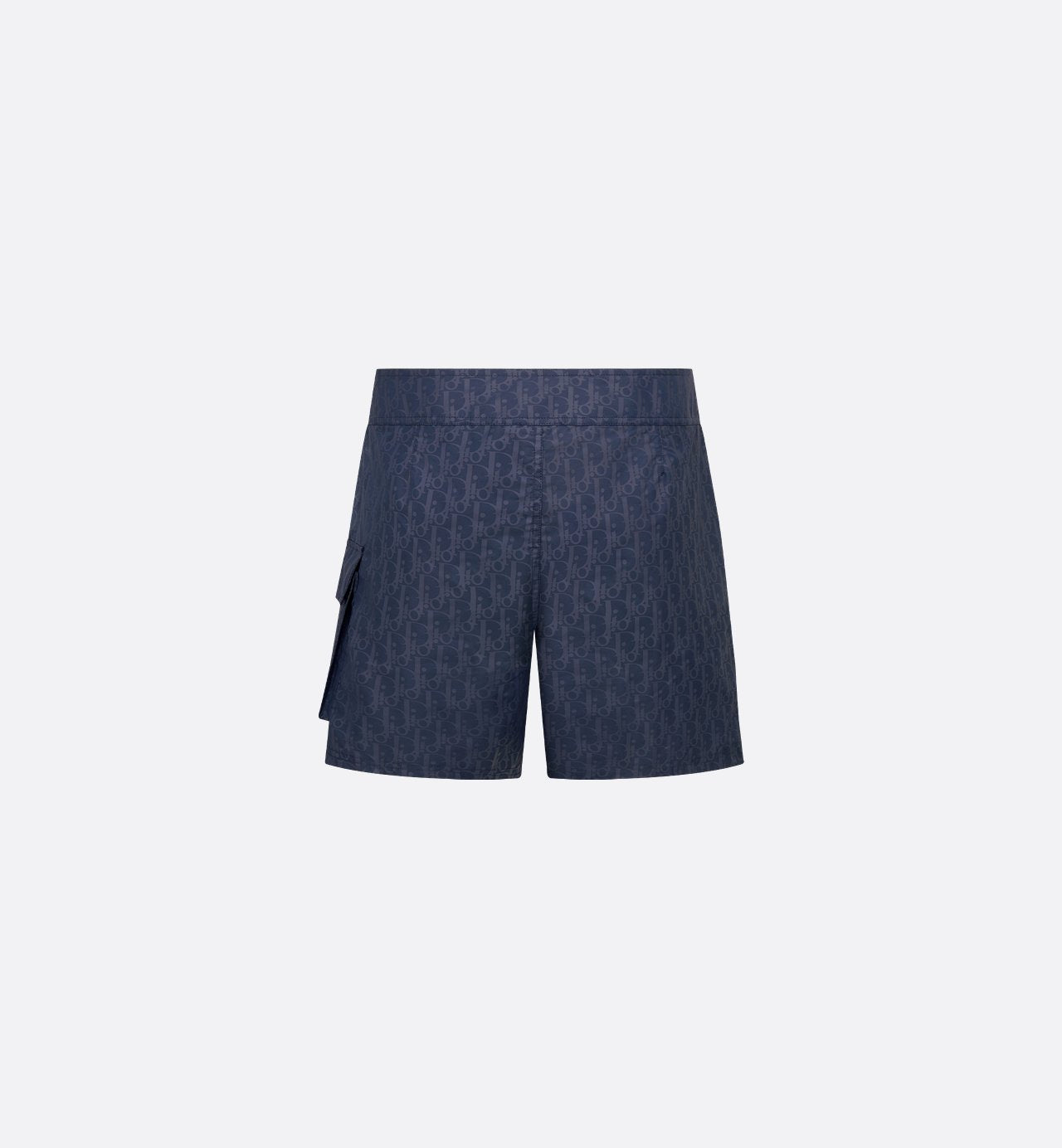 Oblique Swim Shorts Navy Blue Technical Fabric