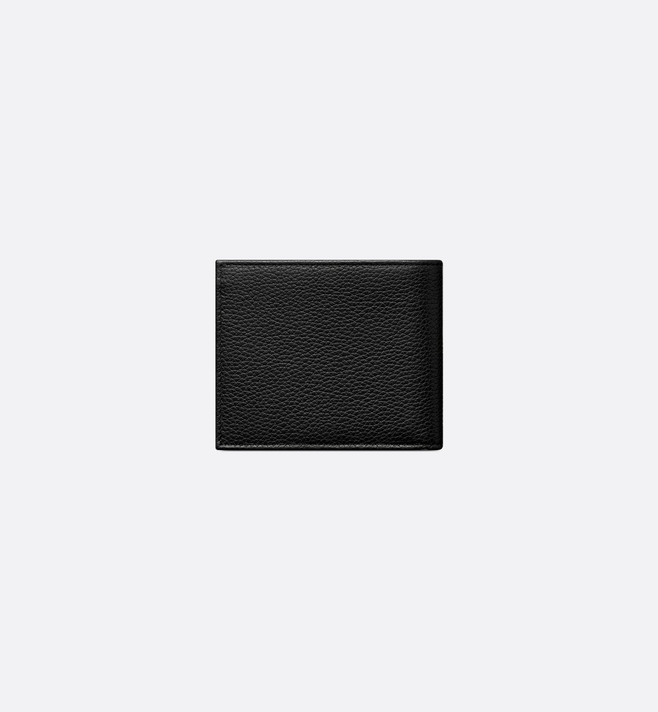 Saddle Bifold Wallet Black Grained Calfskin Marquetry With Beige And Black Dior Oblique Jacquard