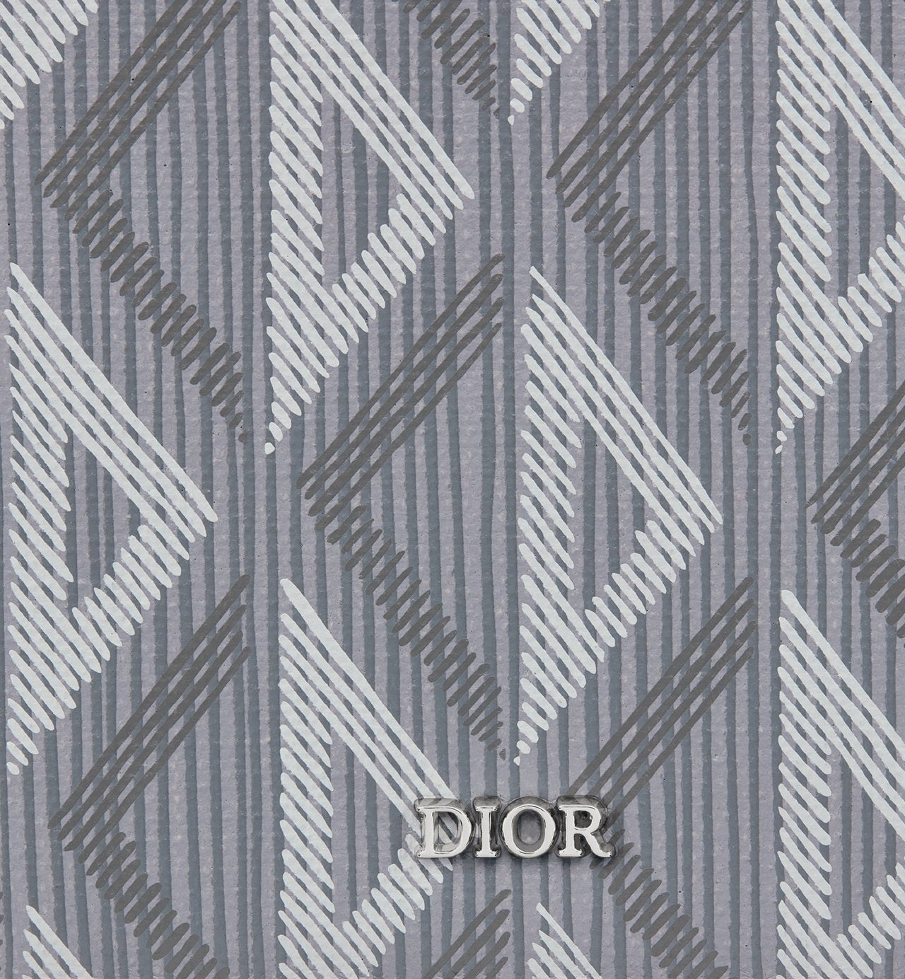 Bifold Wallet Dior Gray Coated Cotton Canvas With Cd Diamond Print