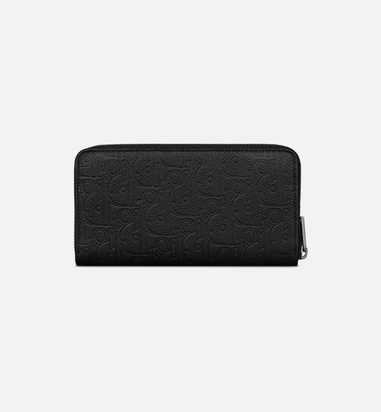 Zipped Long Wallet Black Dior Gravity Leather