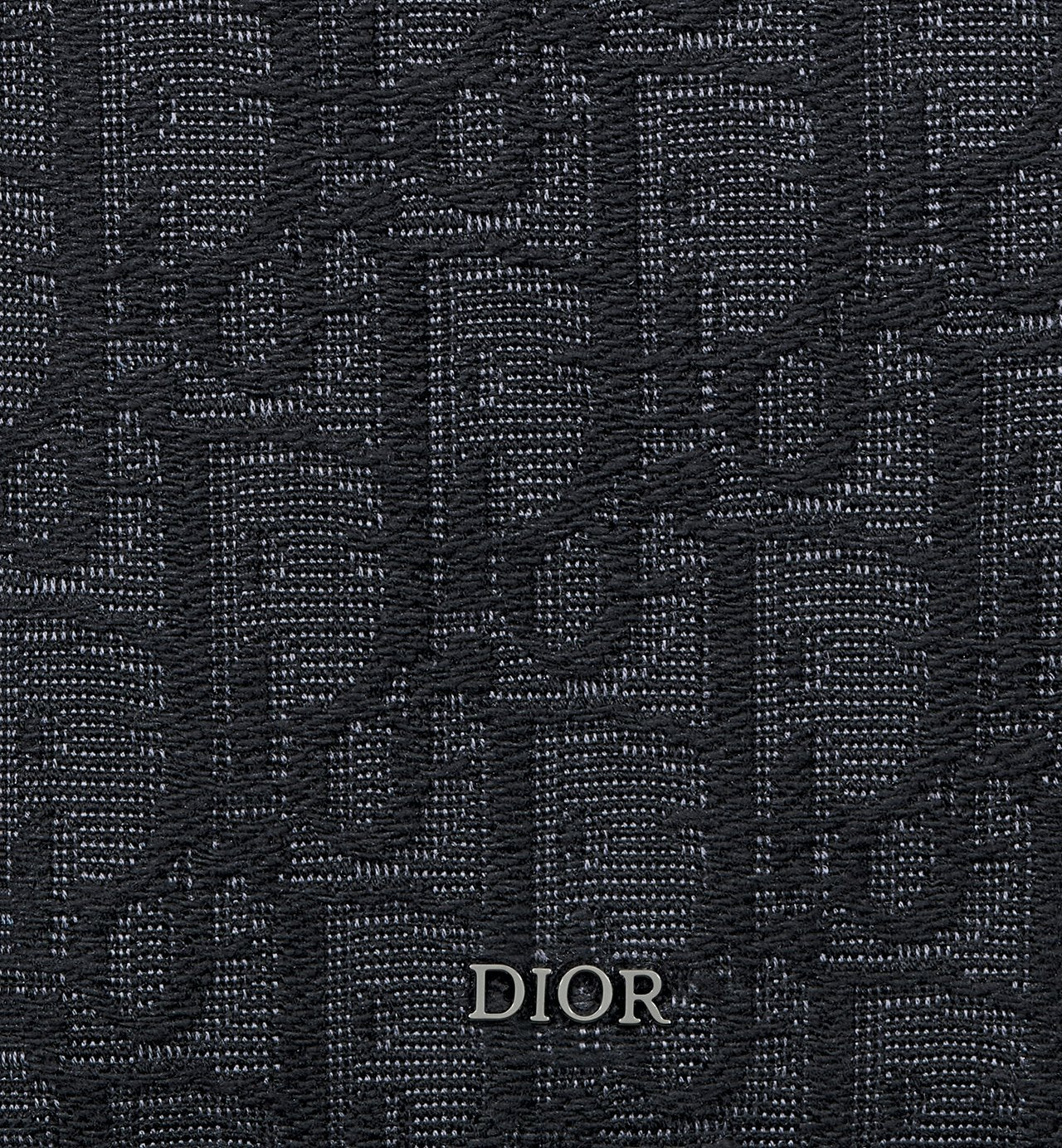 Vertical Long Zipped Wallet Black Dior Oblique Jacquard