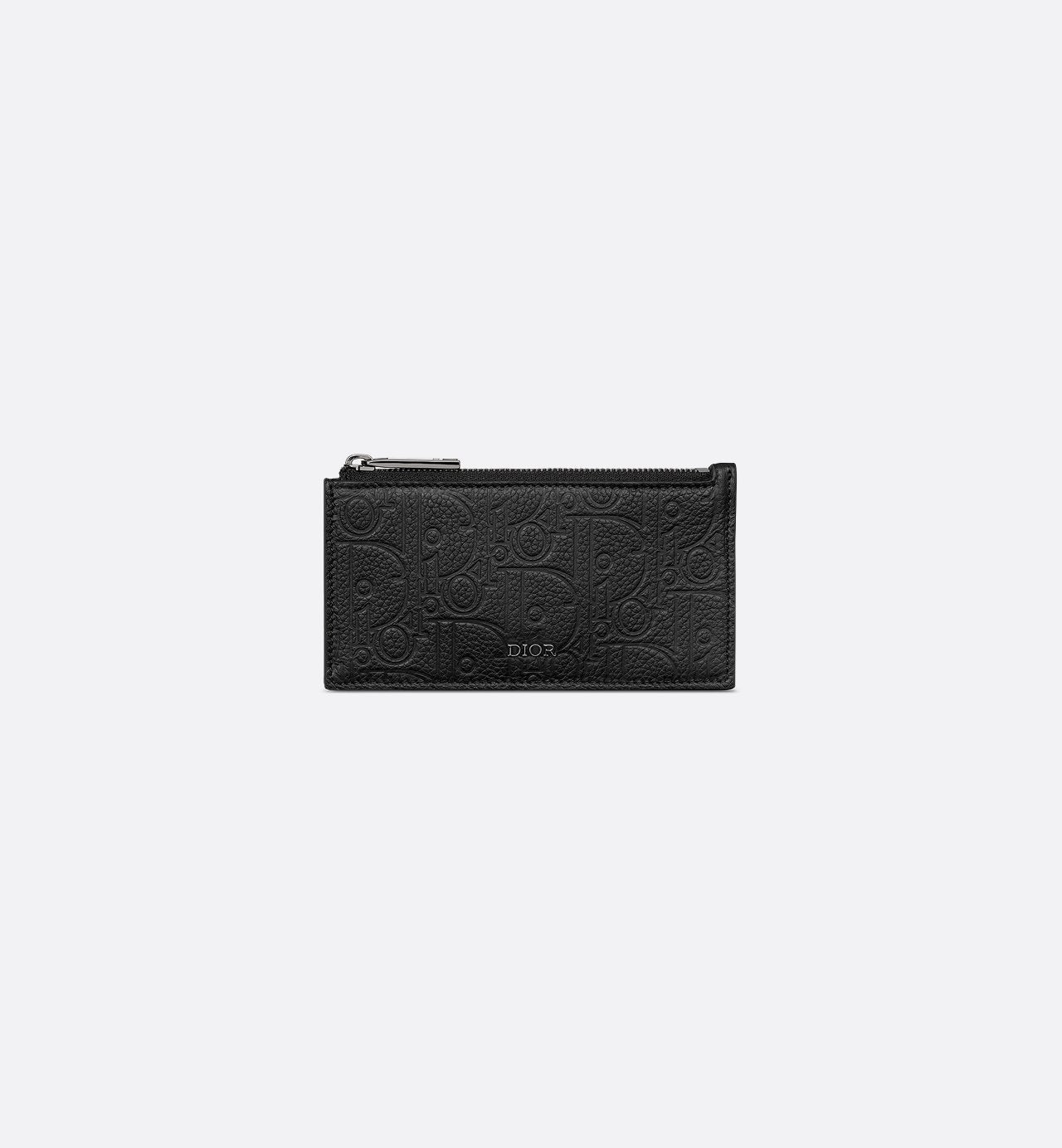 Zipped Card Holder With Split Ring Black Dior Gravity Leather