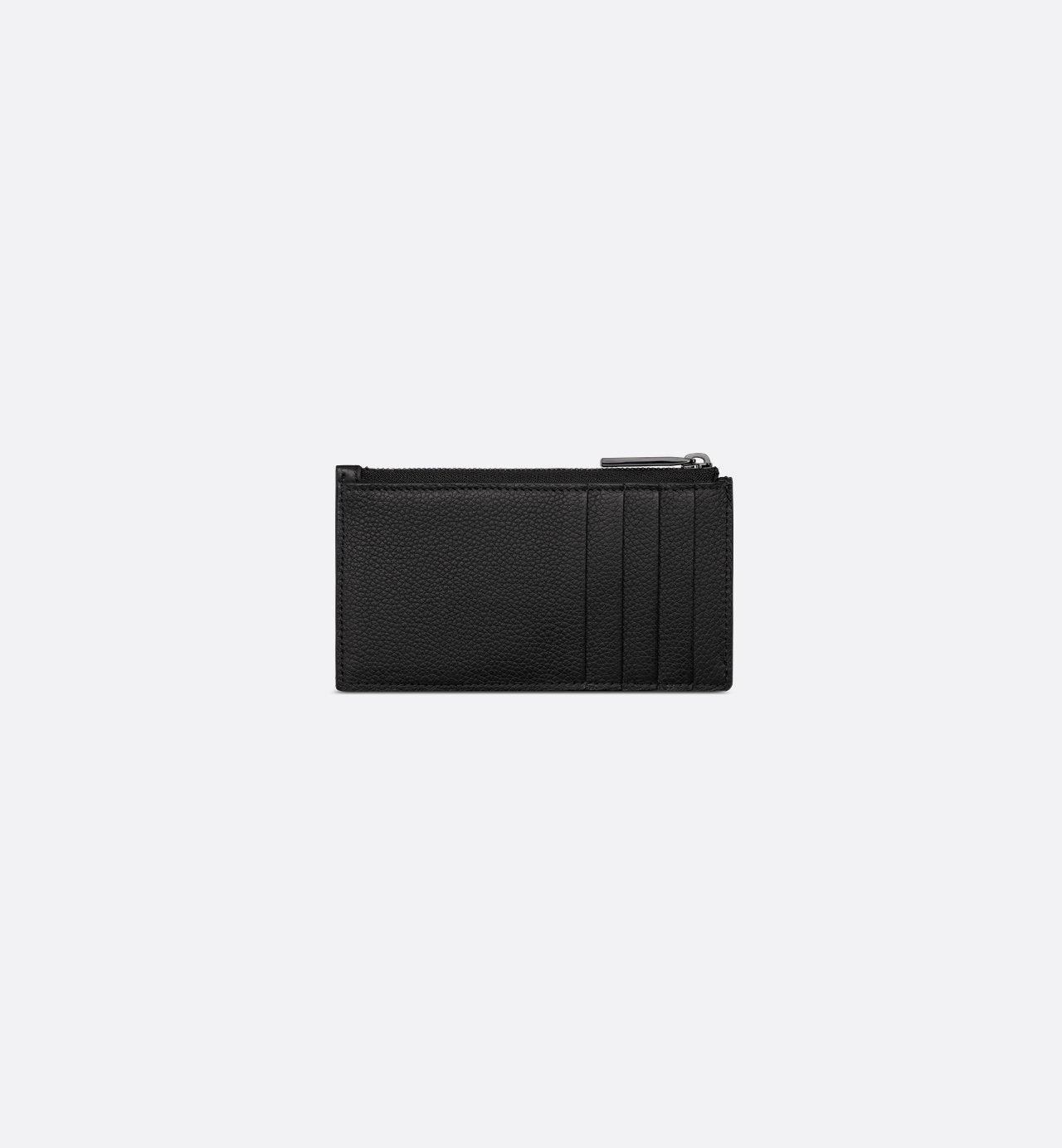 Zipped Card Holder With Split Ring Black Dior Gravity Leather