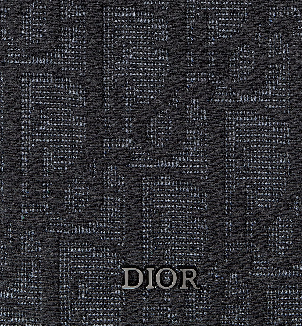 Vertical Compact Card Holder Black Dior Oblique Jacquard